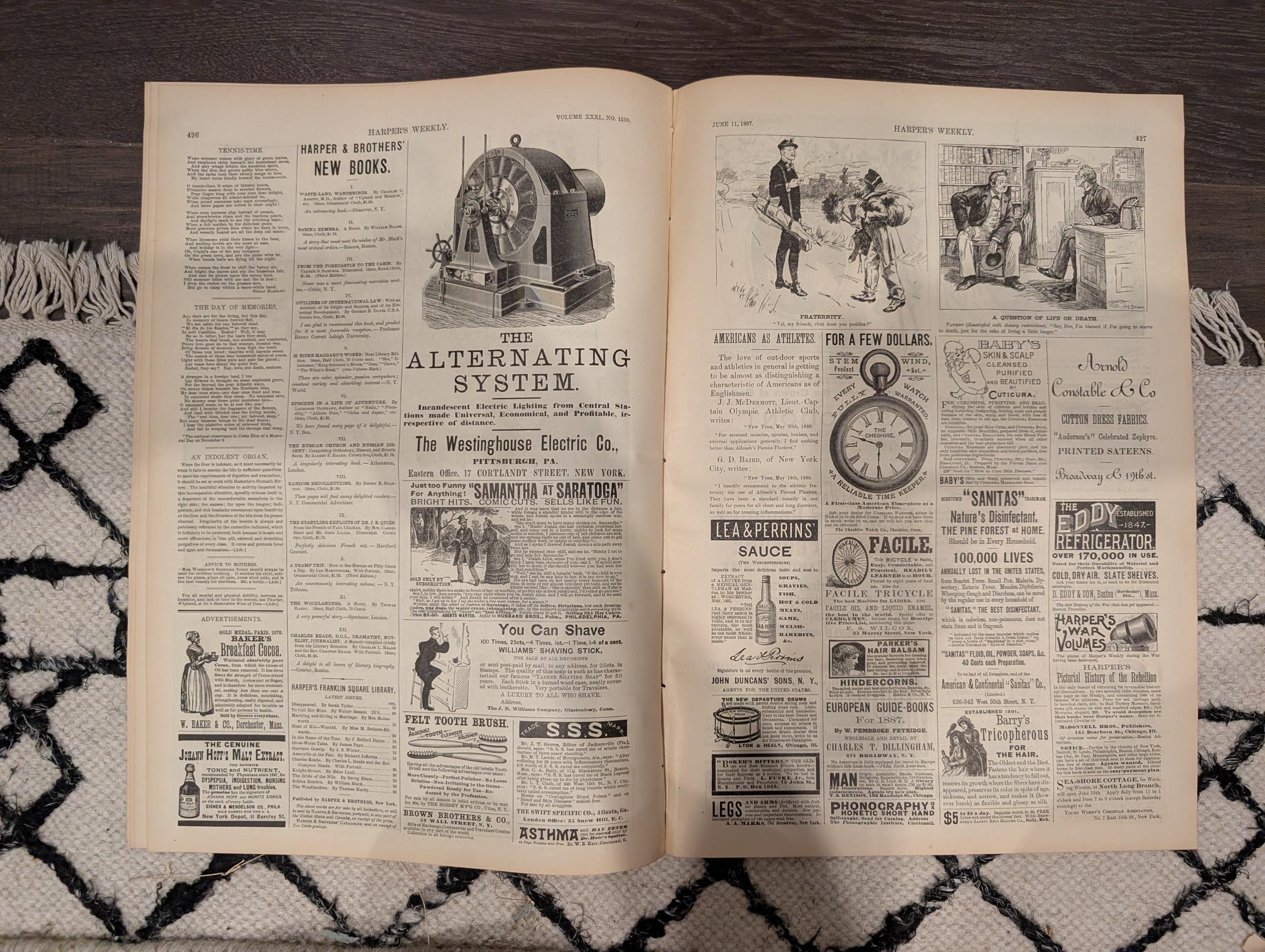 Harper’s Weekly — June 11, 1887 — West Point, Colorado, Nashville, Saranac Lake — Howard Pyle Front Page