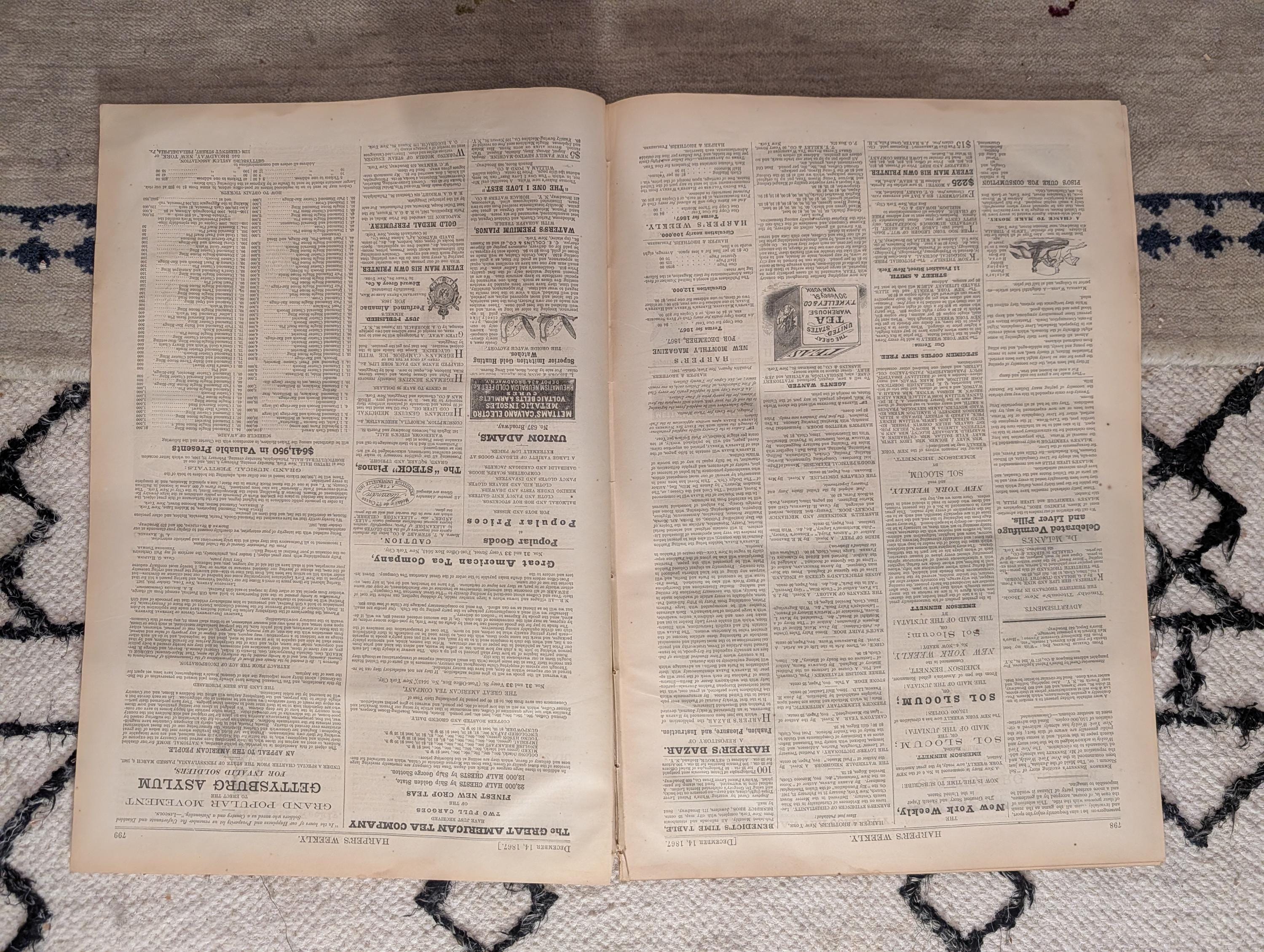 1867 St. Thomas US Purchase, Buffalo Shot from Train, Dickens Farewell — Dec 14