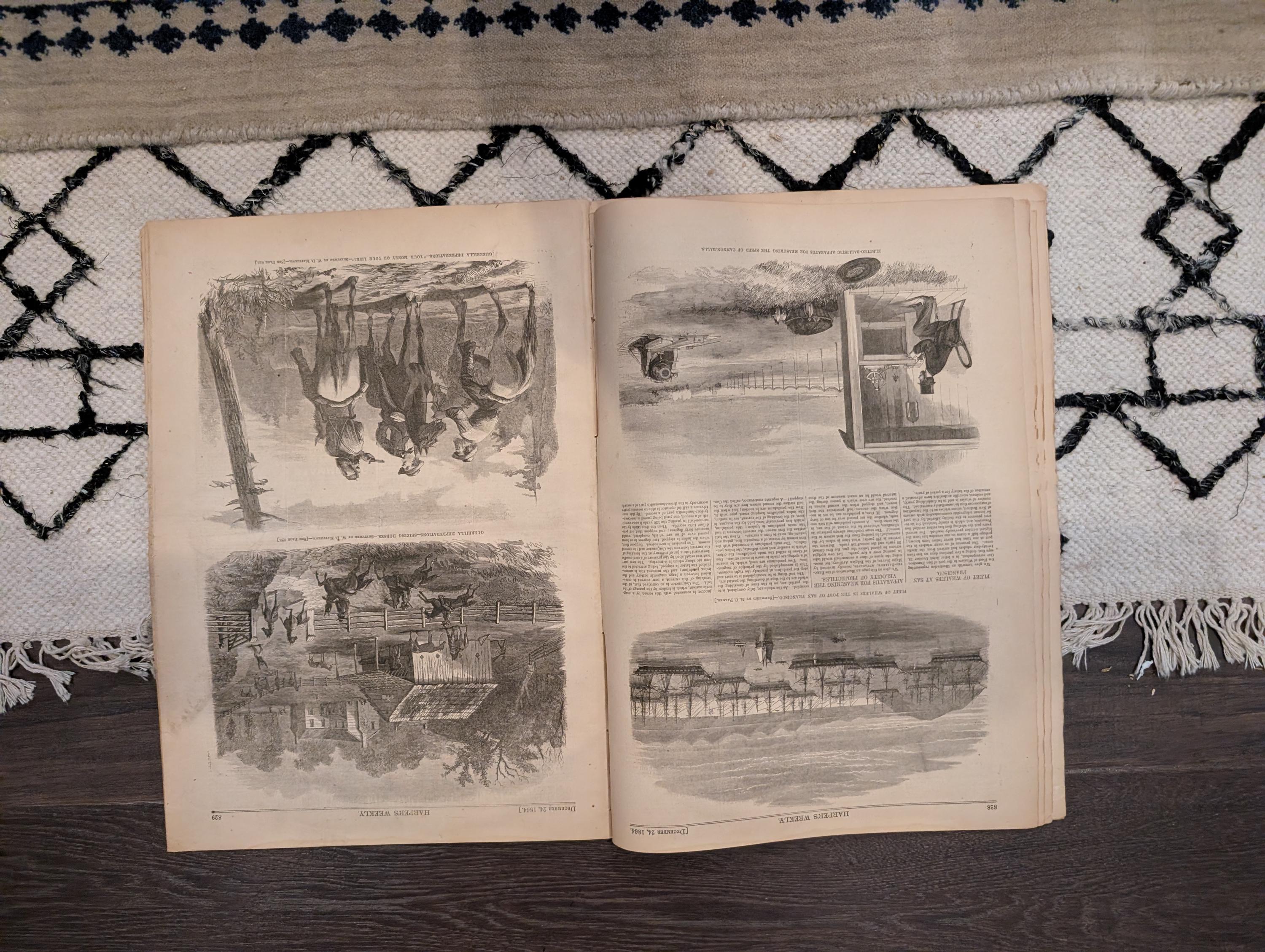 1864 Salmon Chase Supreme Court Harper's Weekly December 24 Virginia Rebellion