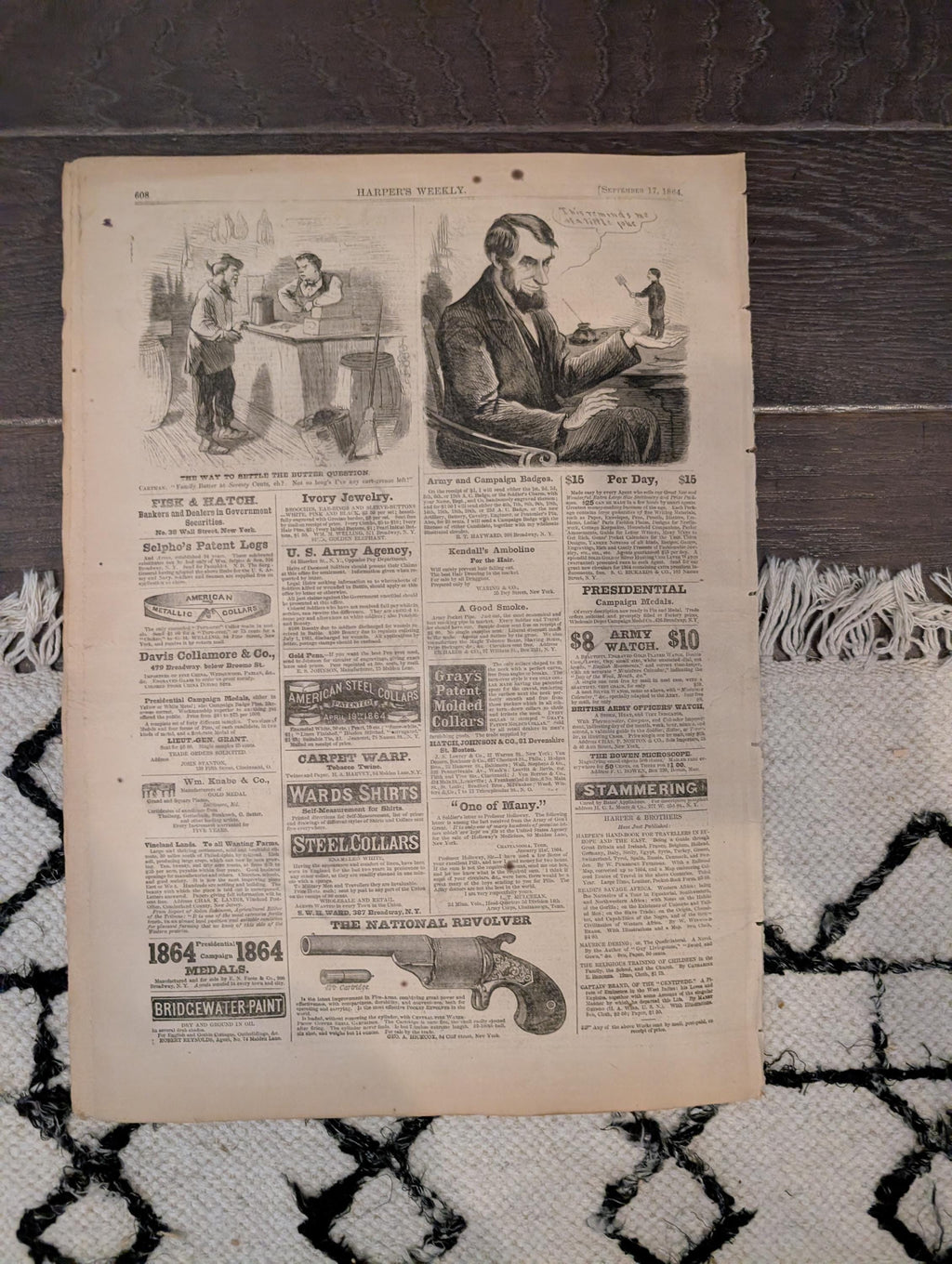 1864 George McClellan Harper's Weekly September 17 Admiral Farragut Mobile Bay