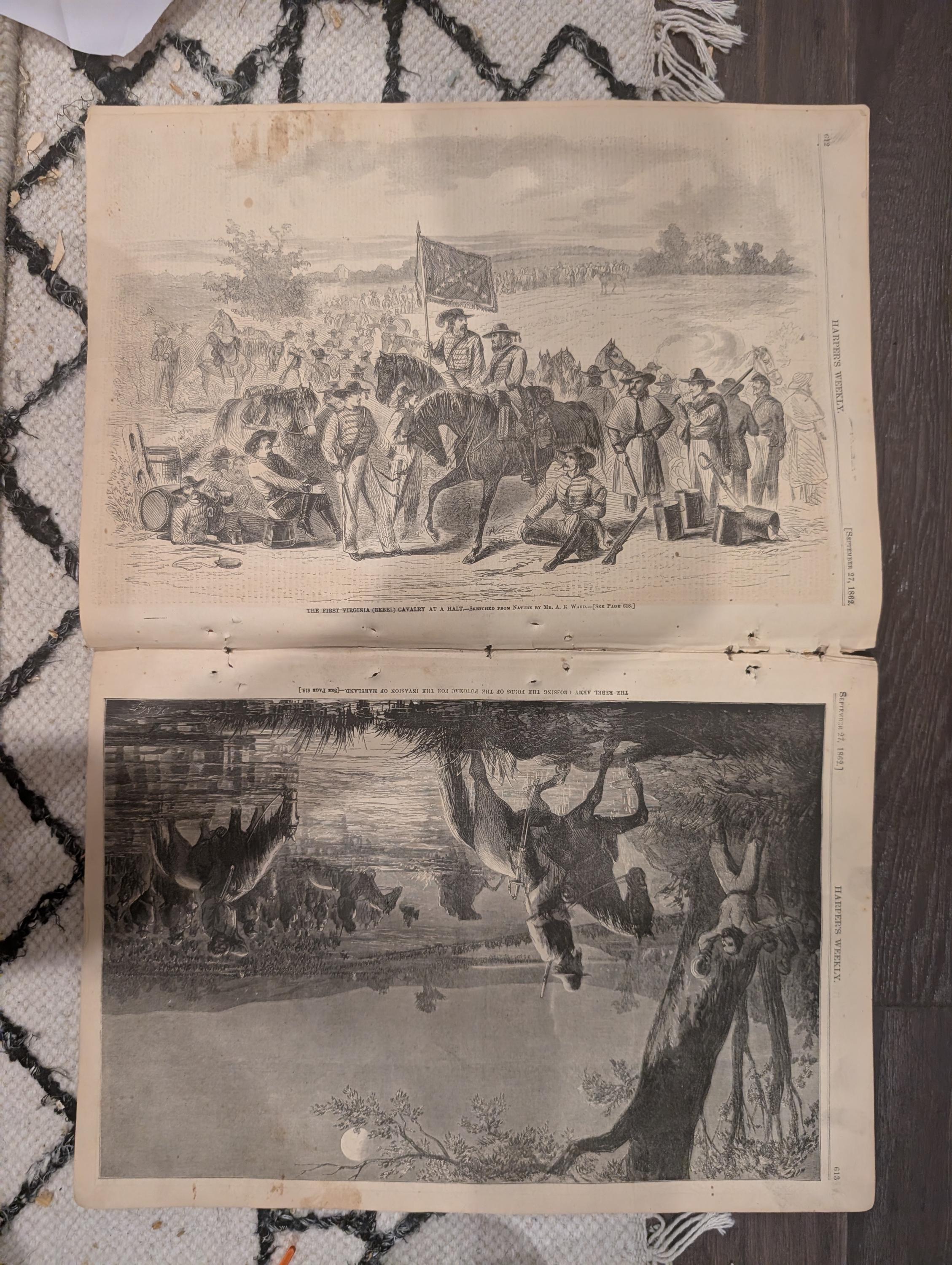 Harper’s Weekly — September 27, 1862 — Rebel Occupation of Frederick & Hagerstown, Maryland + Cincinnati Views