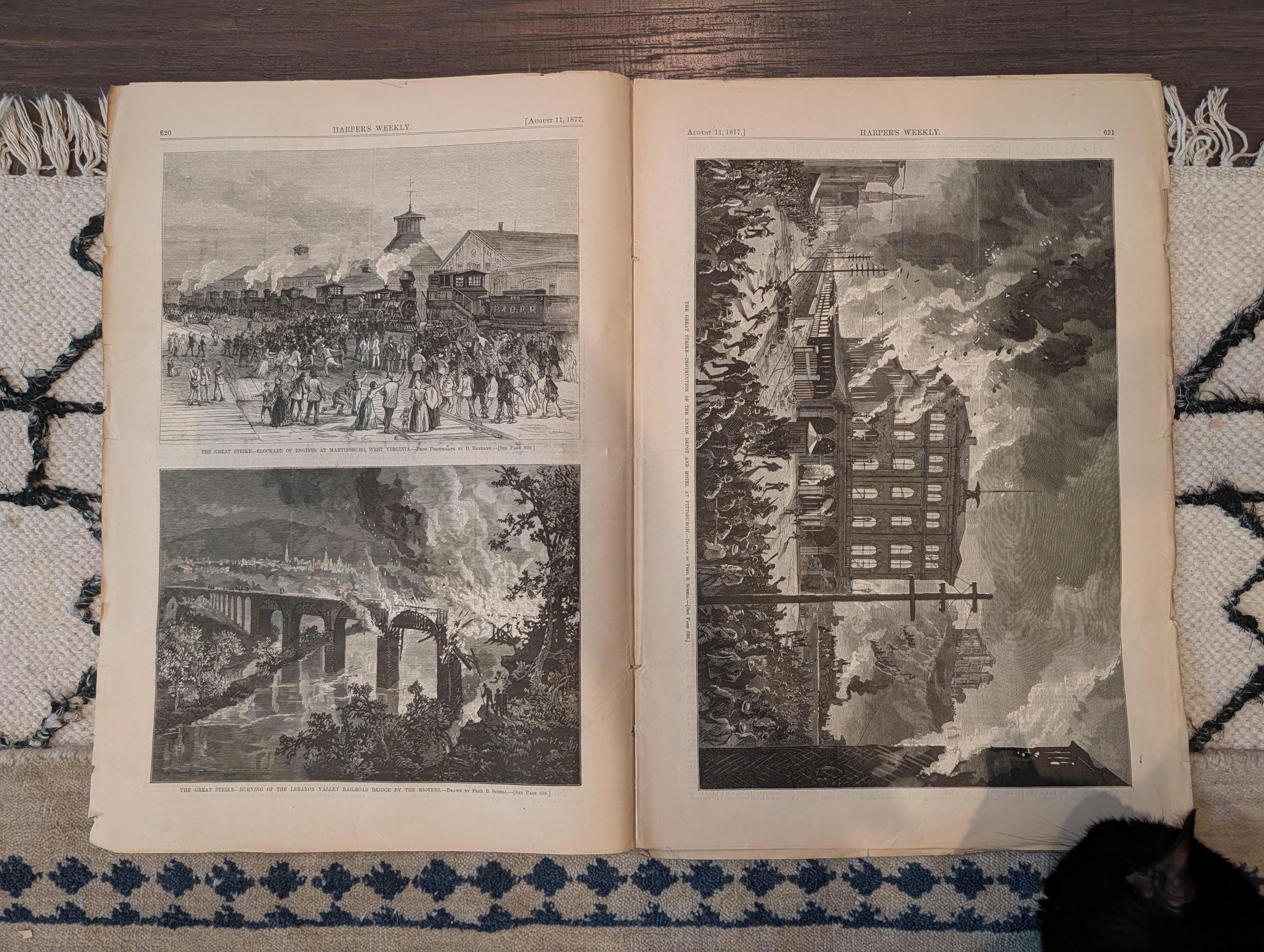 1877 Great Railroad Strike Baltimore & Pittsburgh, Danube Crossing — Aug 11