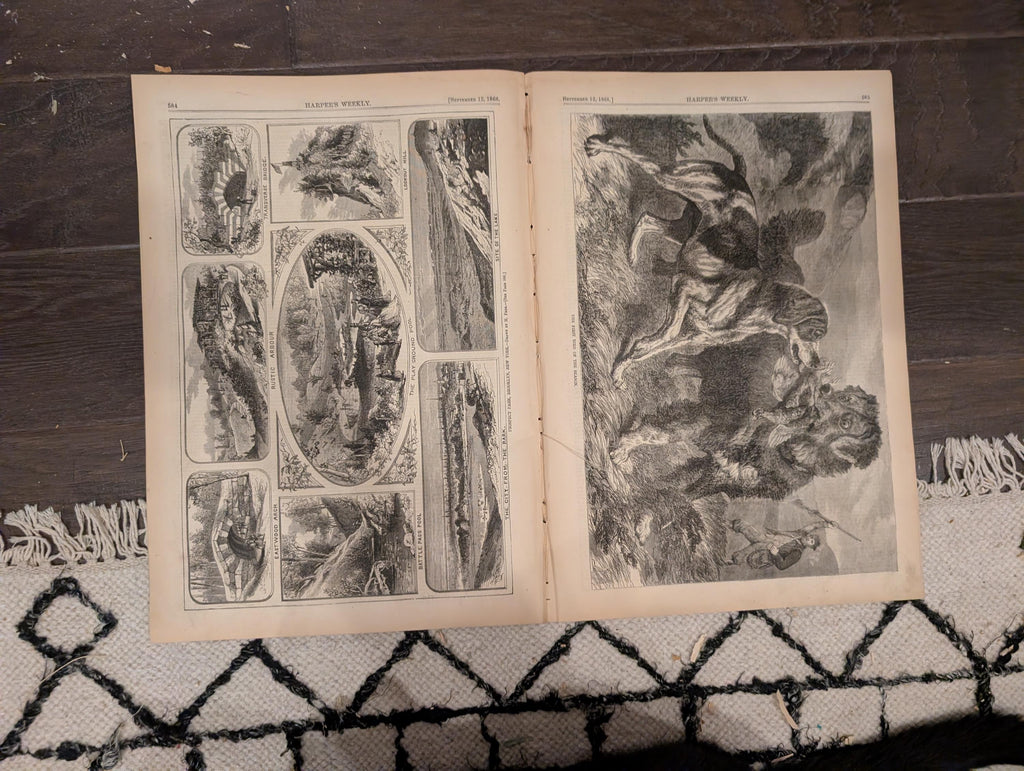Harper’s Weekly – September 12, 1868 – Lincoln’s Tomb • Martha’s Vineyard Camp Meeting • Prospect Park Views • Bird Hunting • NYC Street Lif