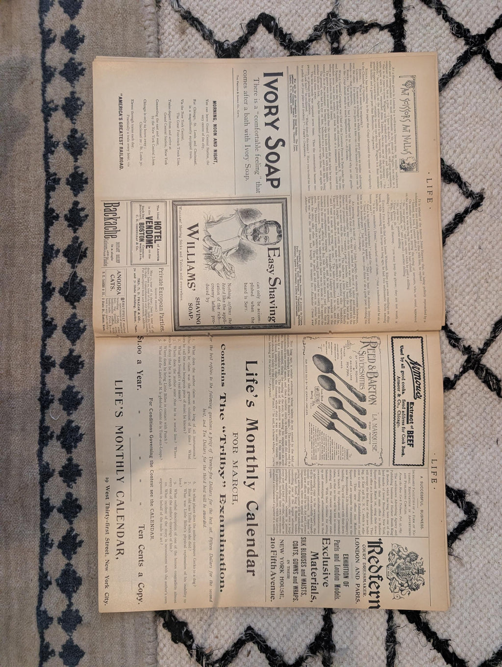 1895 LIFE Magazine — Marion Crawford, Madame Sans-Gêne, Golf, Pabst — March 14