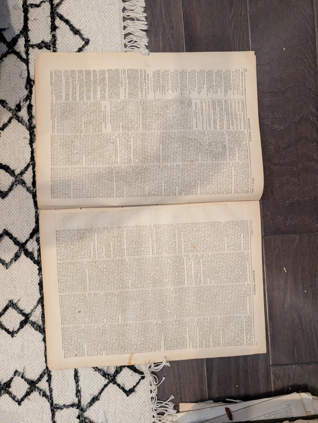 1864 Lincoln and Secretaries Harper's Weekly June 11 Spotsylvania Salient