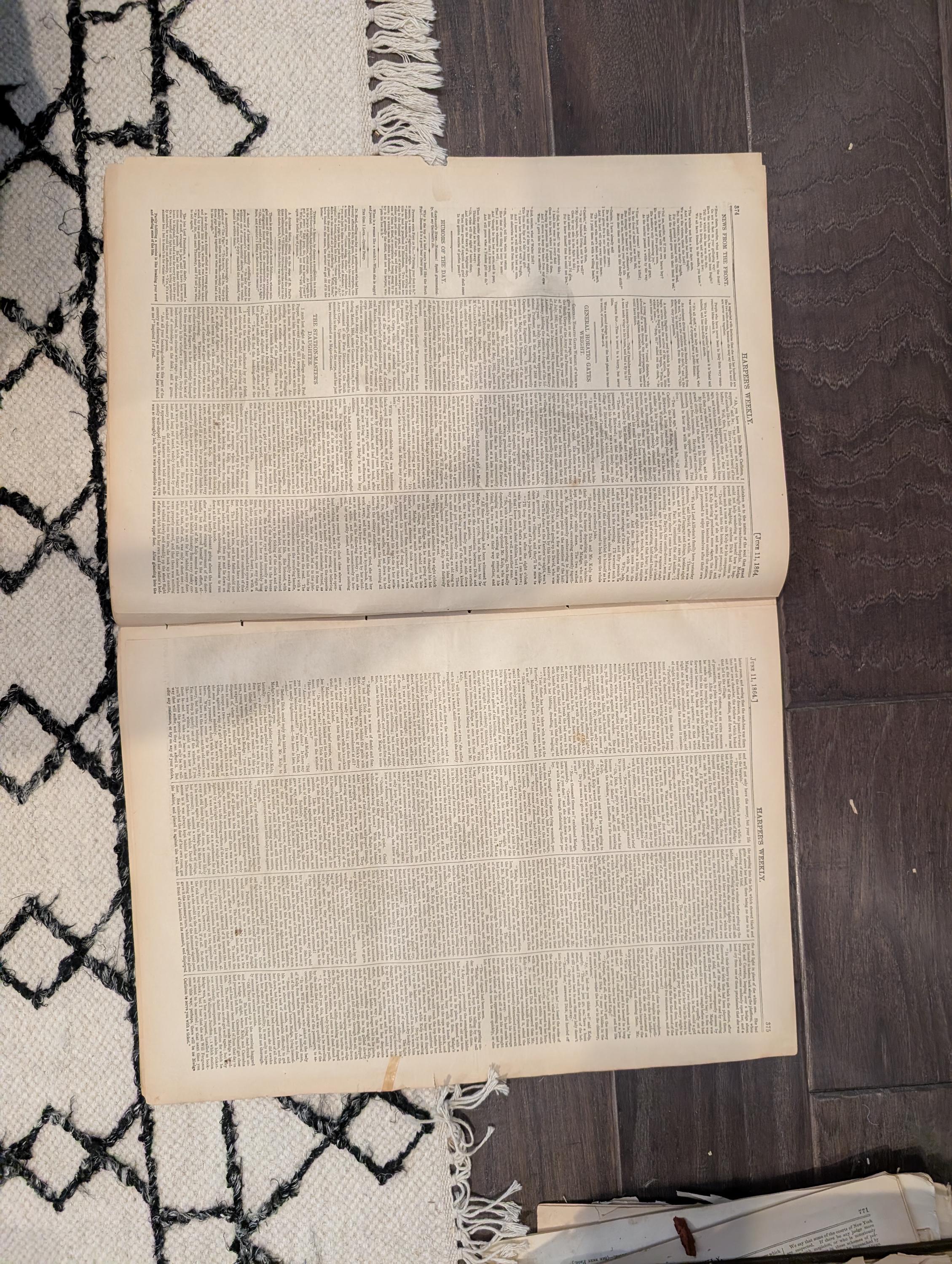1864 Lincoln and Secretaries Harper's Weekly June 11 Spotsylvania Salient