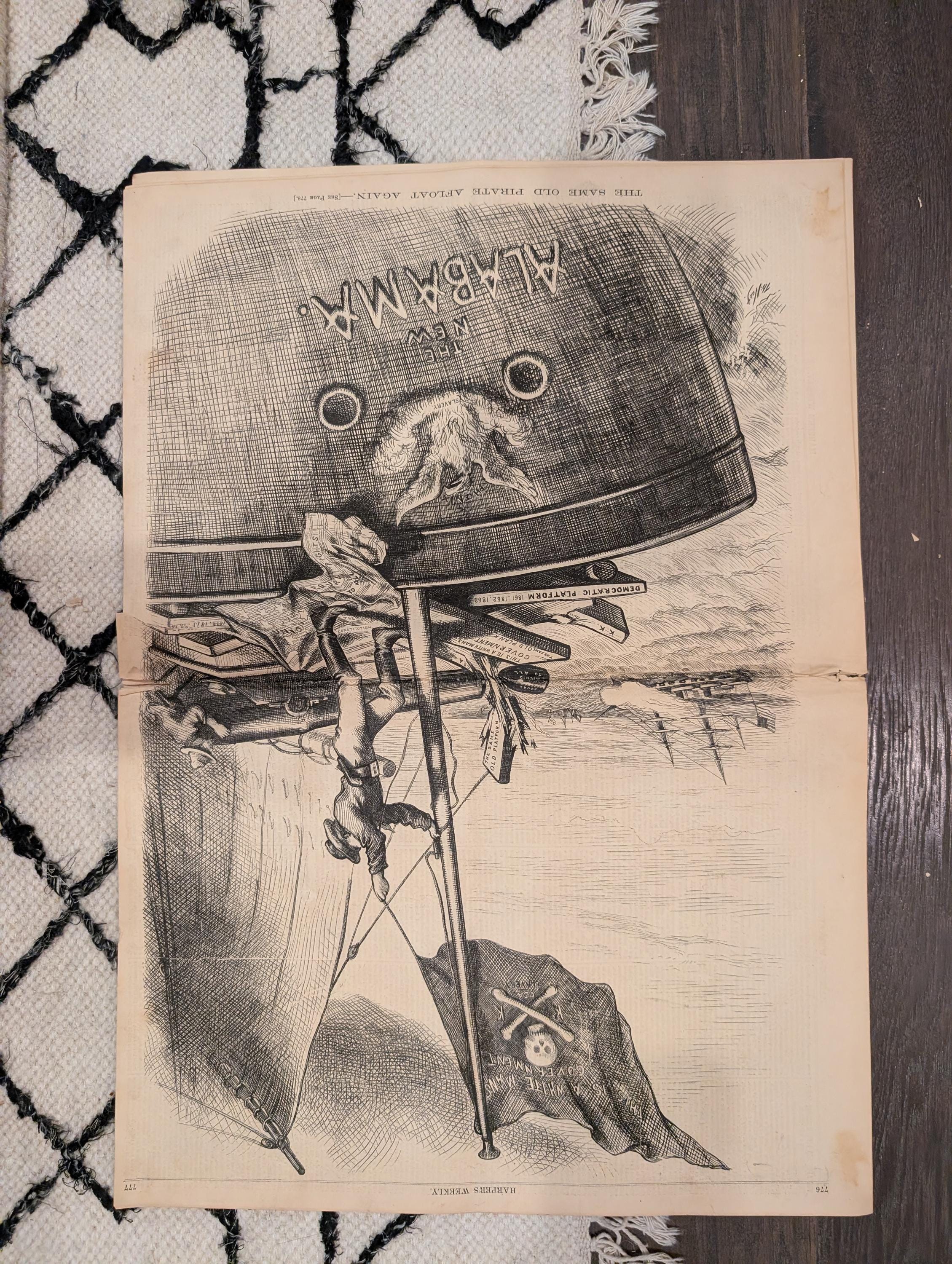 1874 Winslow Homer Flirting Sea-Shore, Nast Centerfold, Indians — Sep 19