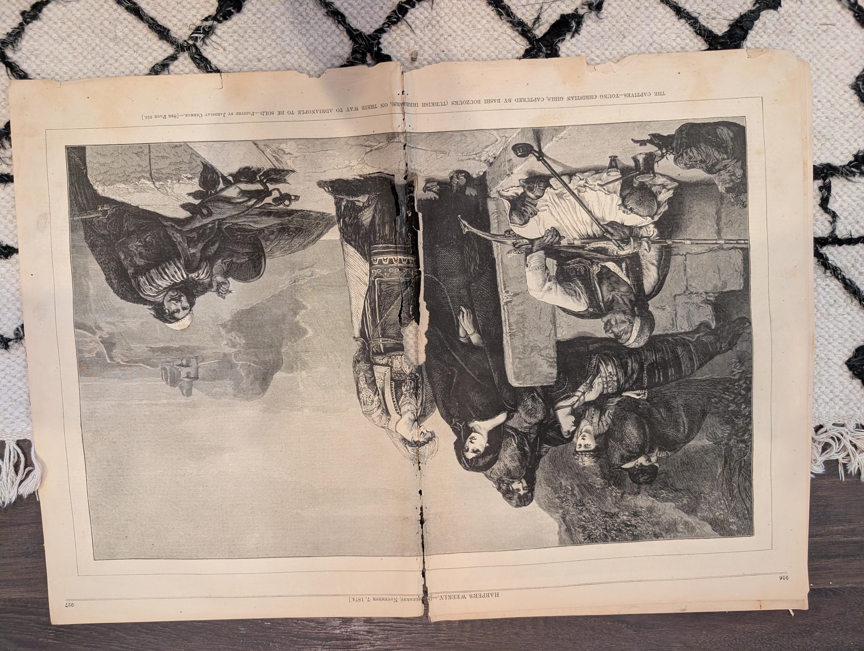 1874 FIRST Republican Elephant by Nast, Winslow Homer, Emigrants — Nov 7