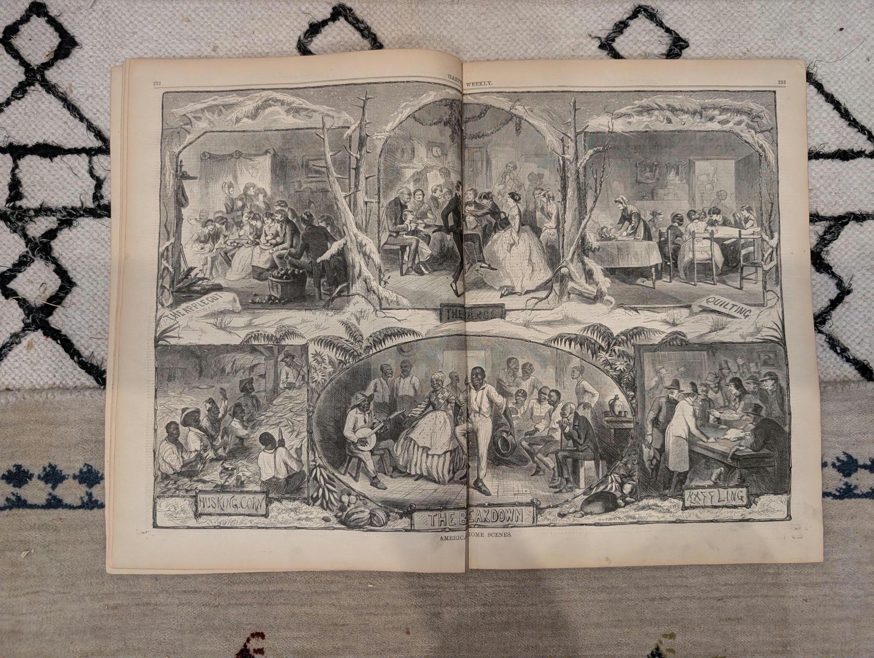 1861 Civil War Fort Pickens Harper's Weekly April 13 Lincoln Dickens