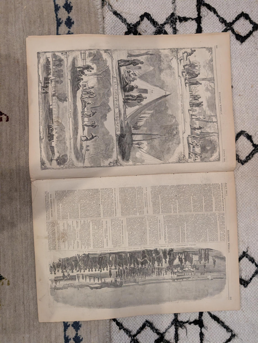 1861 Winslow Homer Long Bridge Harper's Weekly June 08 Ellsworth Zouaves