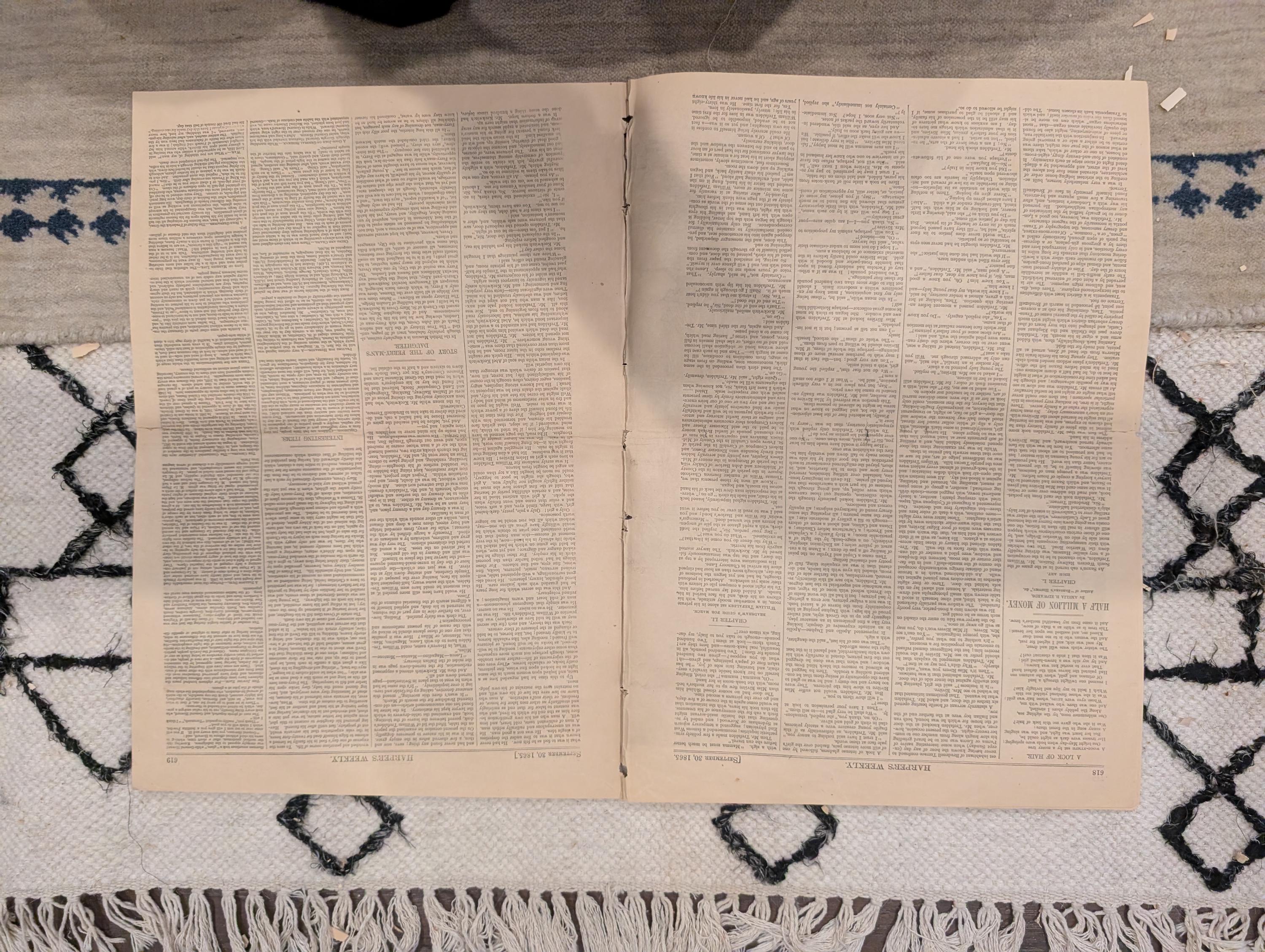 1865 Harper's Weekly — Amy Spain Hanging, Freedmen's Village, Naval Festival, Sept 30