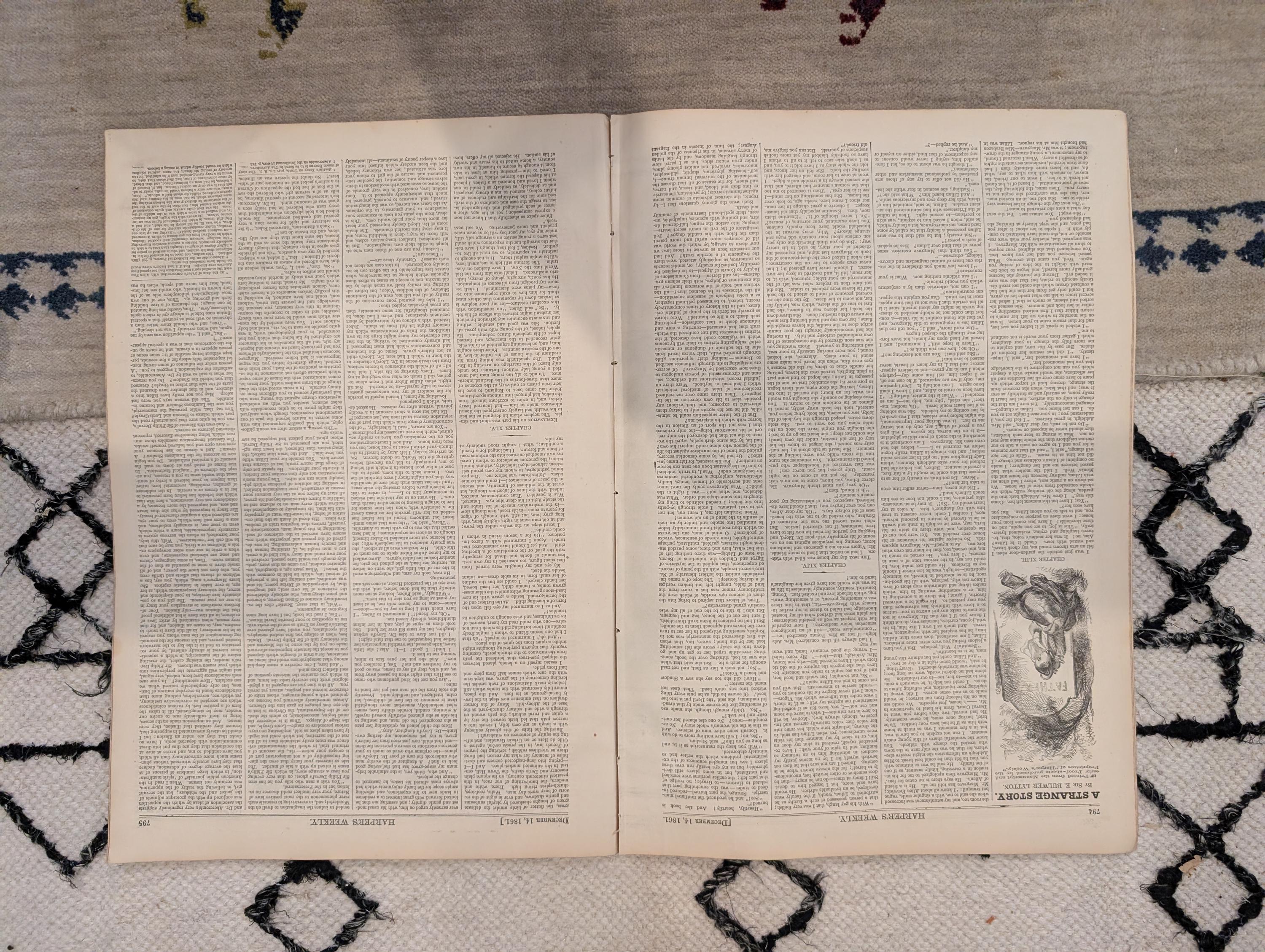 1861 Slave Map of Georgia Harper's Weekly Dec 14 Tybee Island Stone Fleet