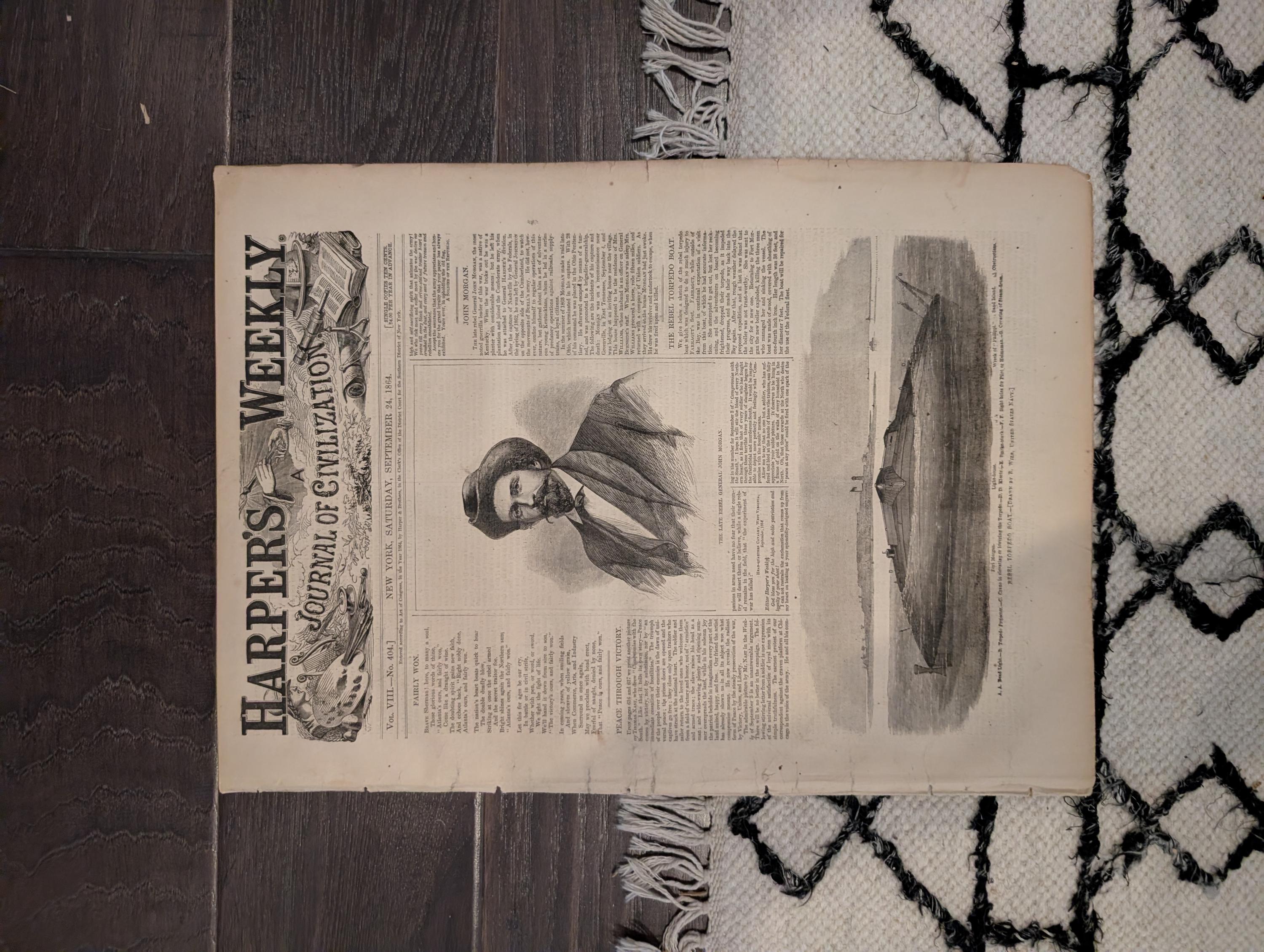 1864 Thomas Nast Blessings of Victory Harper's Weekly September 24 John Morgan