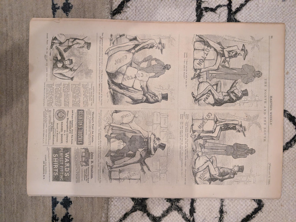 1861 Alabama Delegation Secession Harper's Weekly Feb 09 Montgomery Map