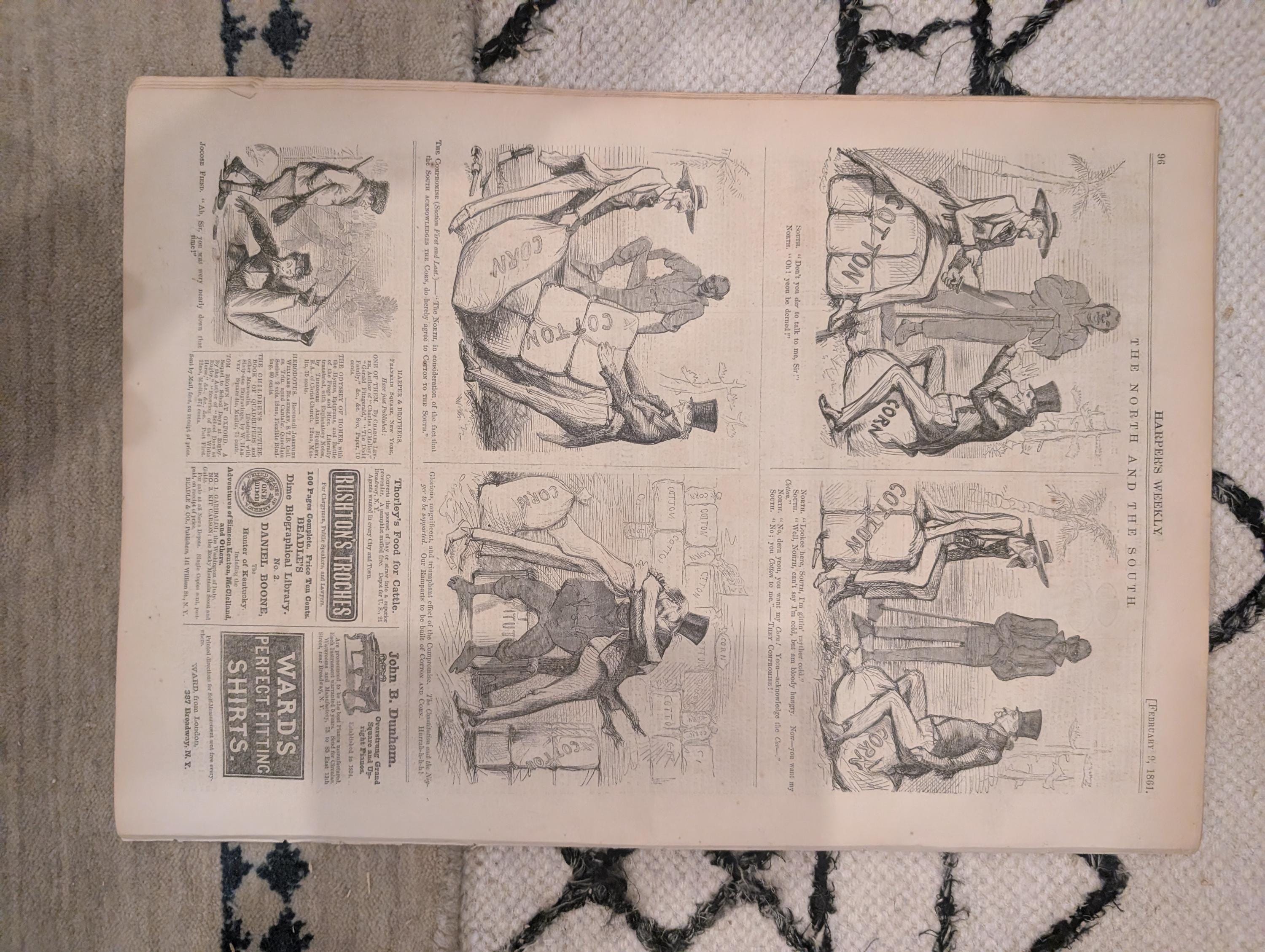 1861 Alabama Delegation Secession Harper's Weekly Feb 09 Montgomery Map
