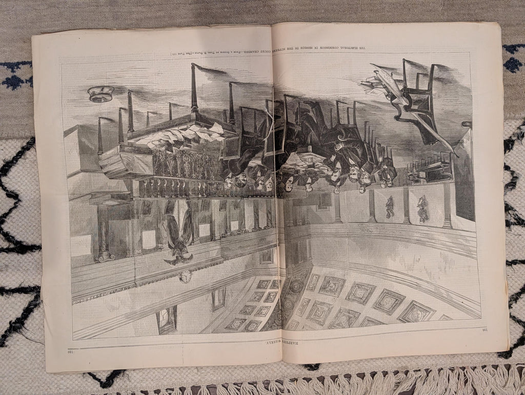 1877 Disputed Election Commission, Nast Cartoon, Friesland Skate — Feb 17