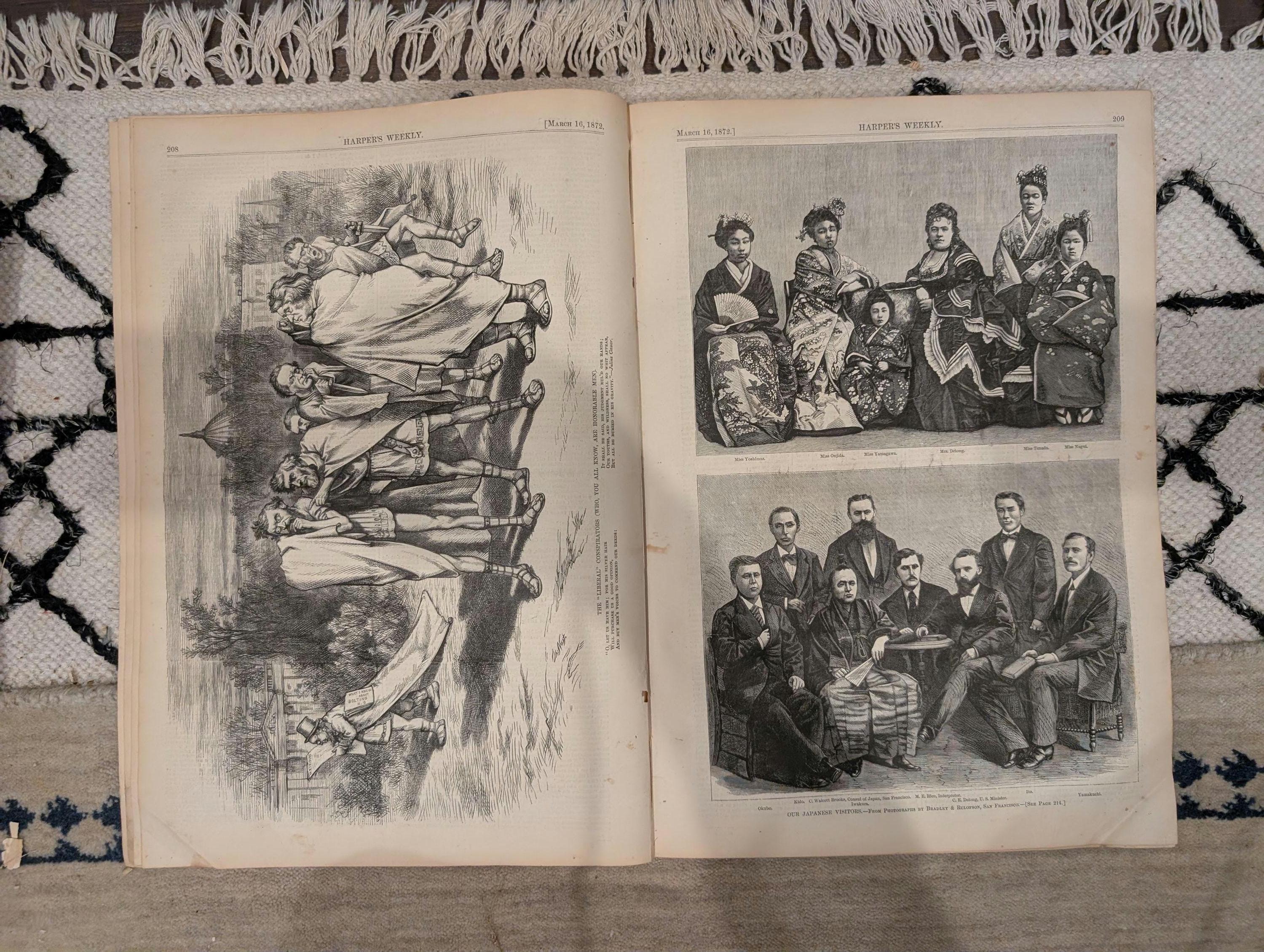 1872 Oyster Shucking Harper's Weekly March 16 Chesapeake Bay Nast
