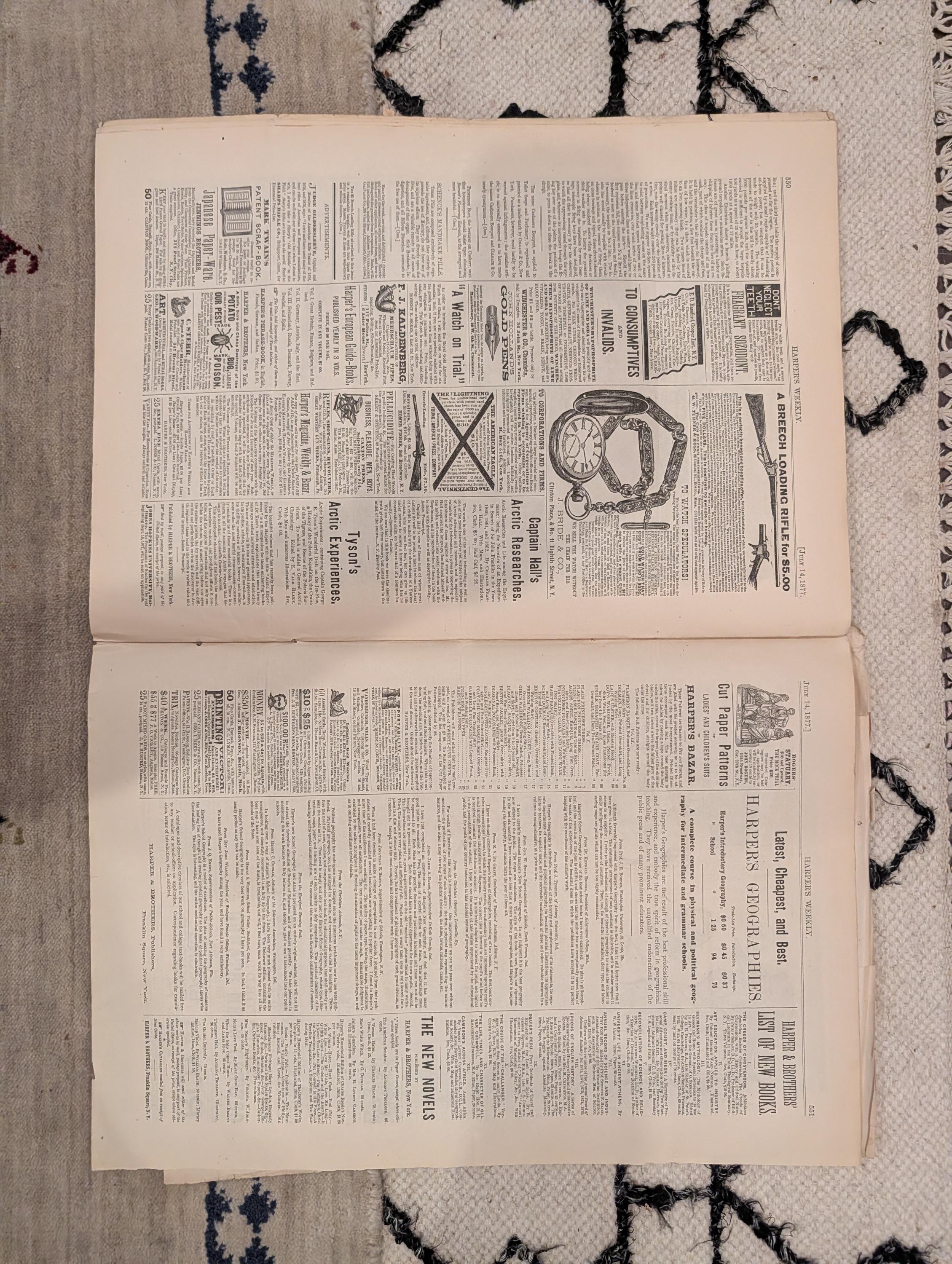 1877 Black Family 4th of July, Paul Jones Victory, Nast, Gambetta — Jul 14