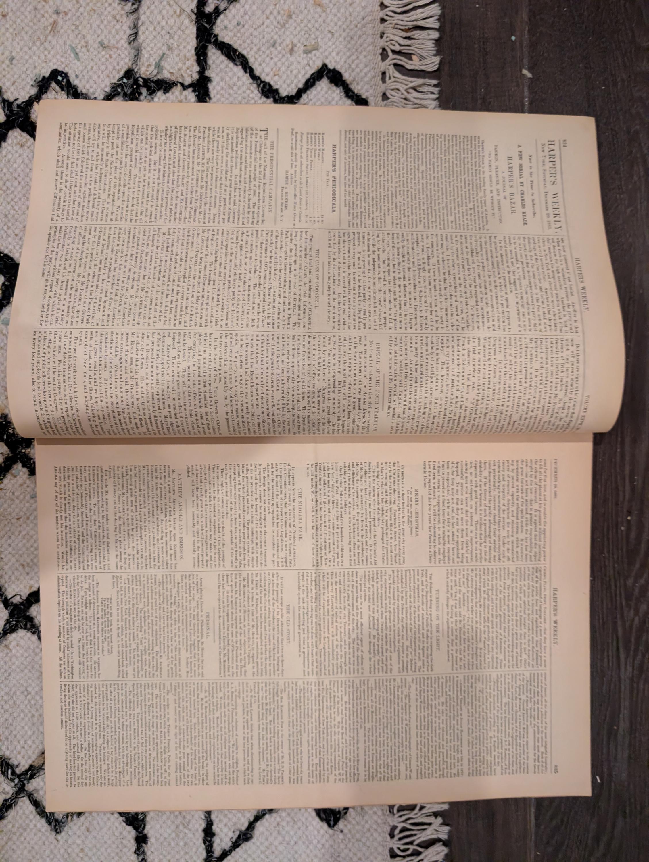 Harper's Weekly 1883 Christmas Morning Dec 29 Soudan War Broadway Blockade