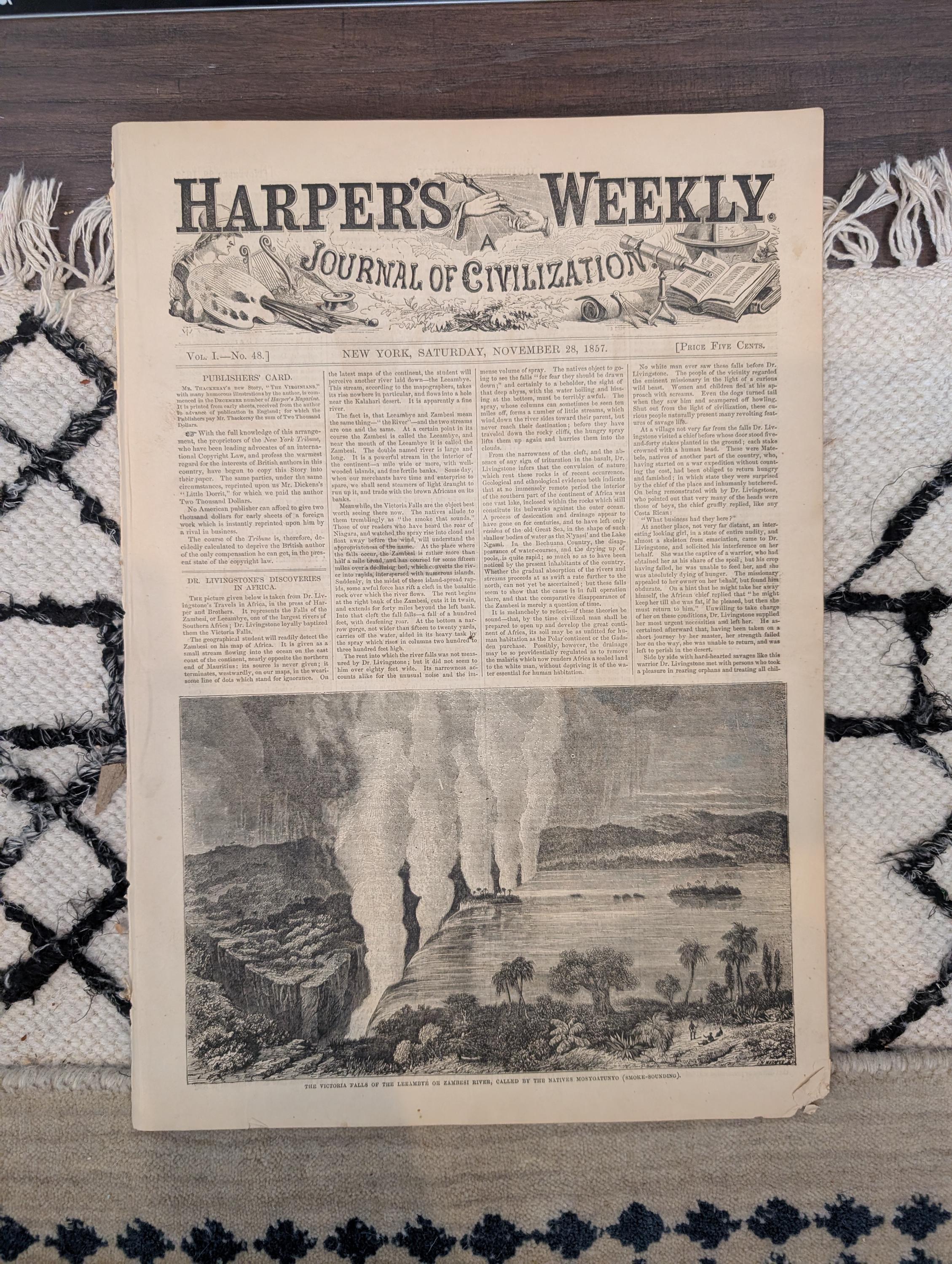 1857 Charles Dickens FINAL Harper's Weekly November 28 Brigham Young Utah War