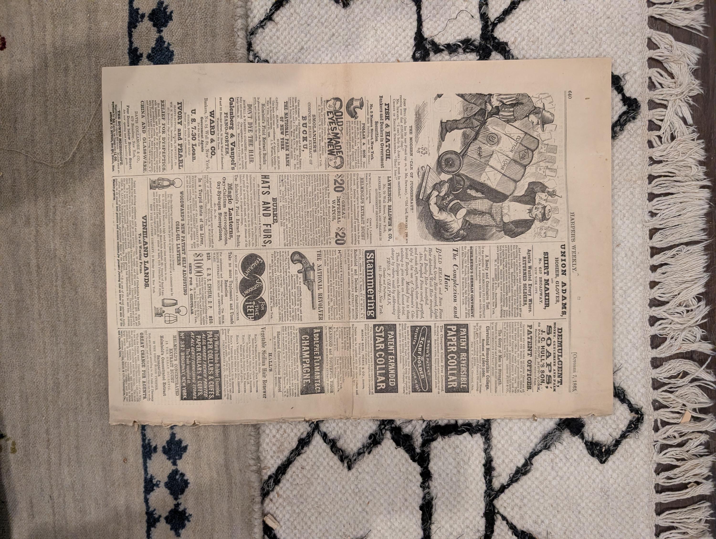 1865 Harper's Weekly — Dead at Andersonville Prison, POW Graves, Naval Festival, Oct 7