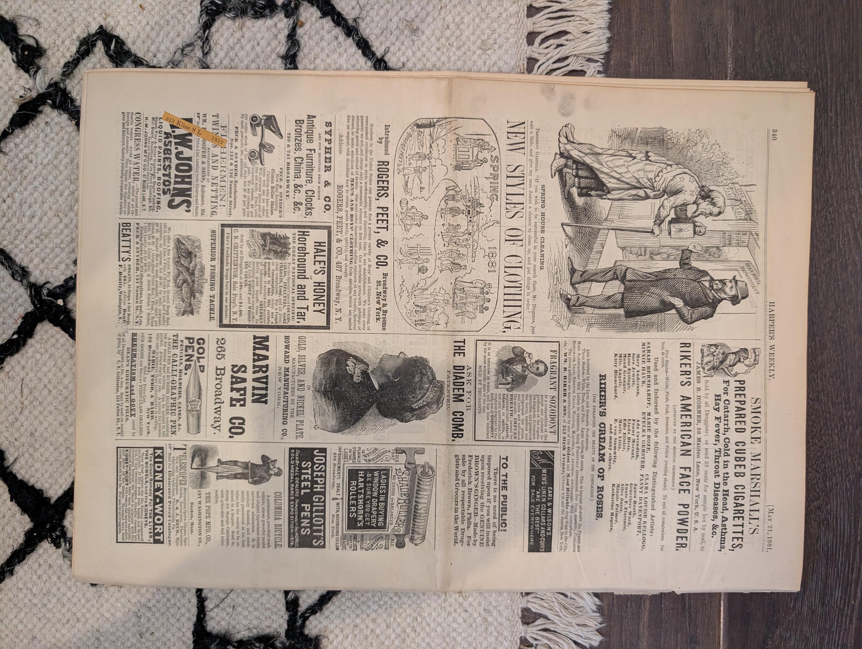 1881 Nast Citizen Beaver, St. Paul Floods, 7th Regiment Musical Festival — May 21