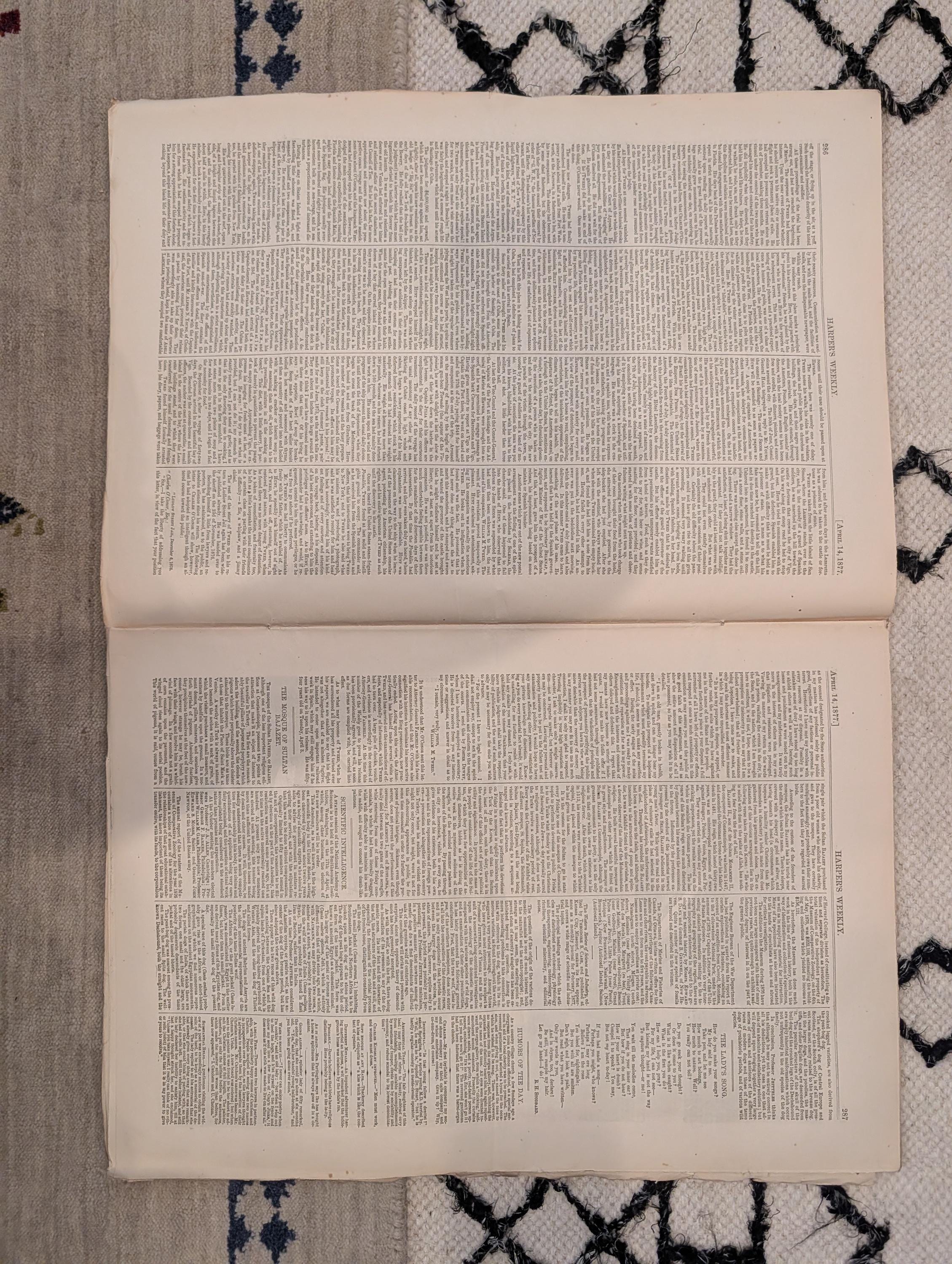 1877 Brooklyn Bridge Construction, Tweed Exile, Nast, Witch Trial — Apr 14