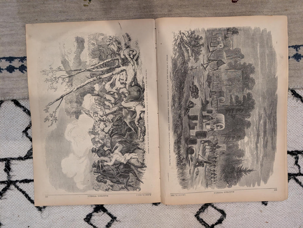 1861 Battle of Bull Run Harper's Weekly August 10 New York 69th Irish Brigade