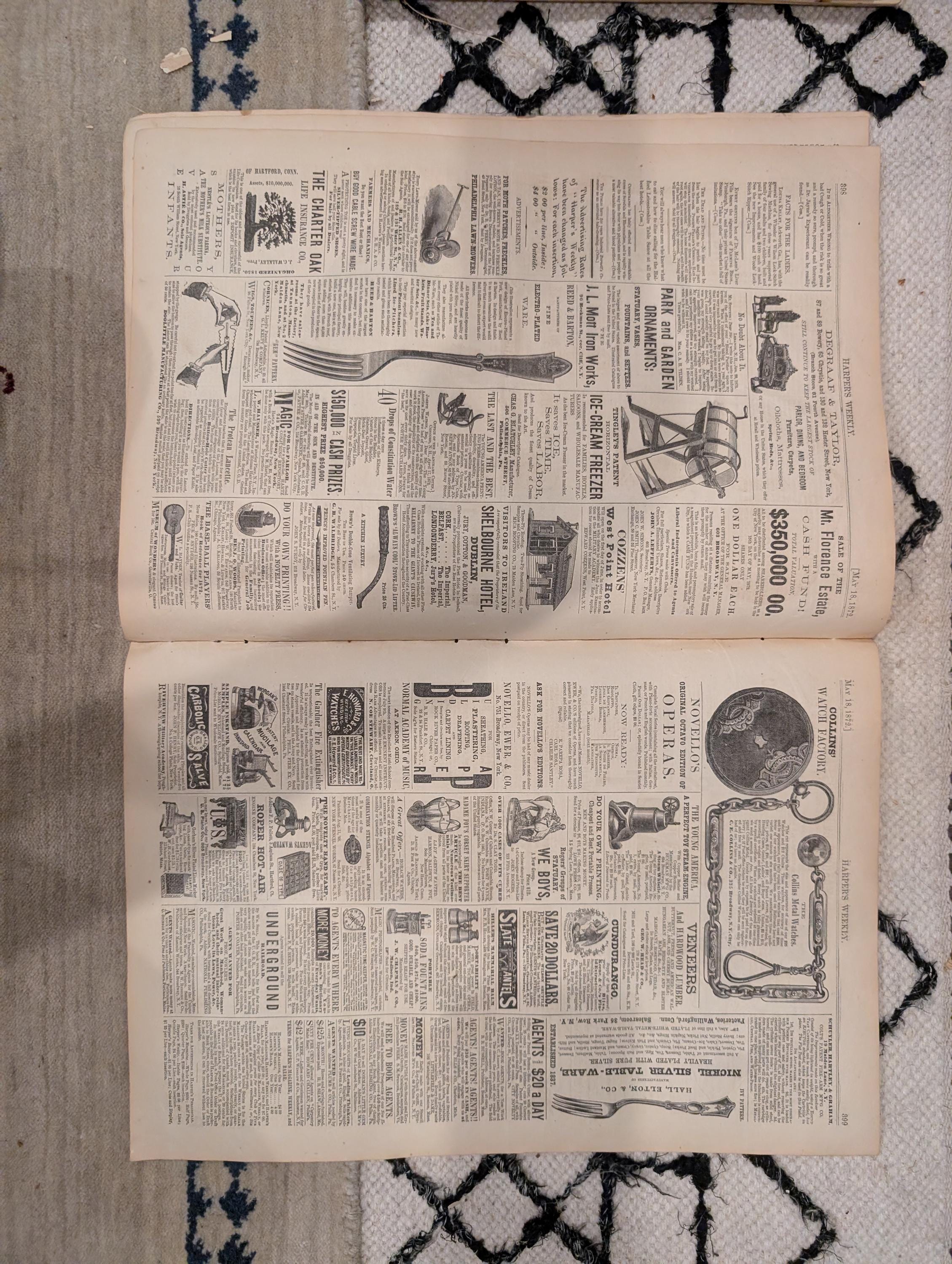 1872 Horace Greeley Harper's Weekly May 18 Negro Life in the South Nast