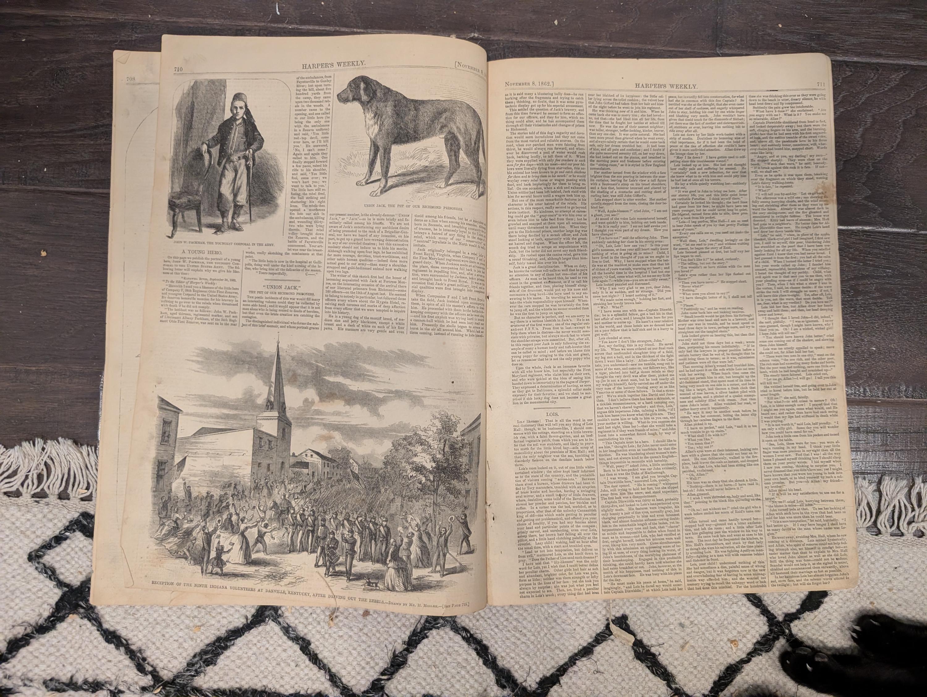 Harper’s Weekly – November 8, 1862 – Mrs. Lincoln • Rosecrans • “Negroes Driven South” Centerfold