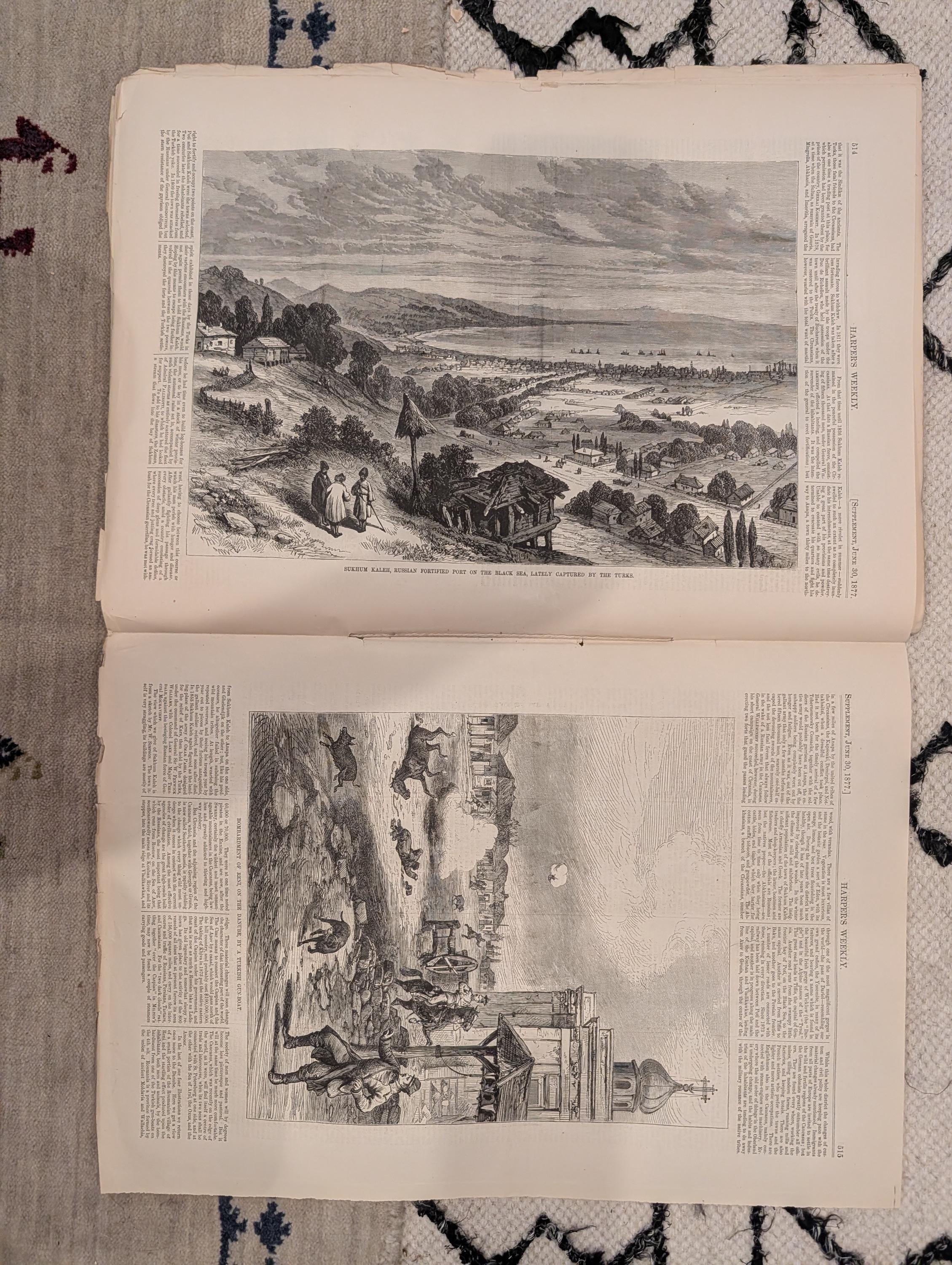1877 Camel Train Nevada, Nast Britannia & Grant, Sukhum Black Sea — Jun 30