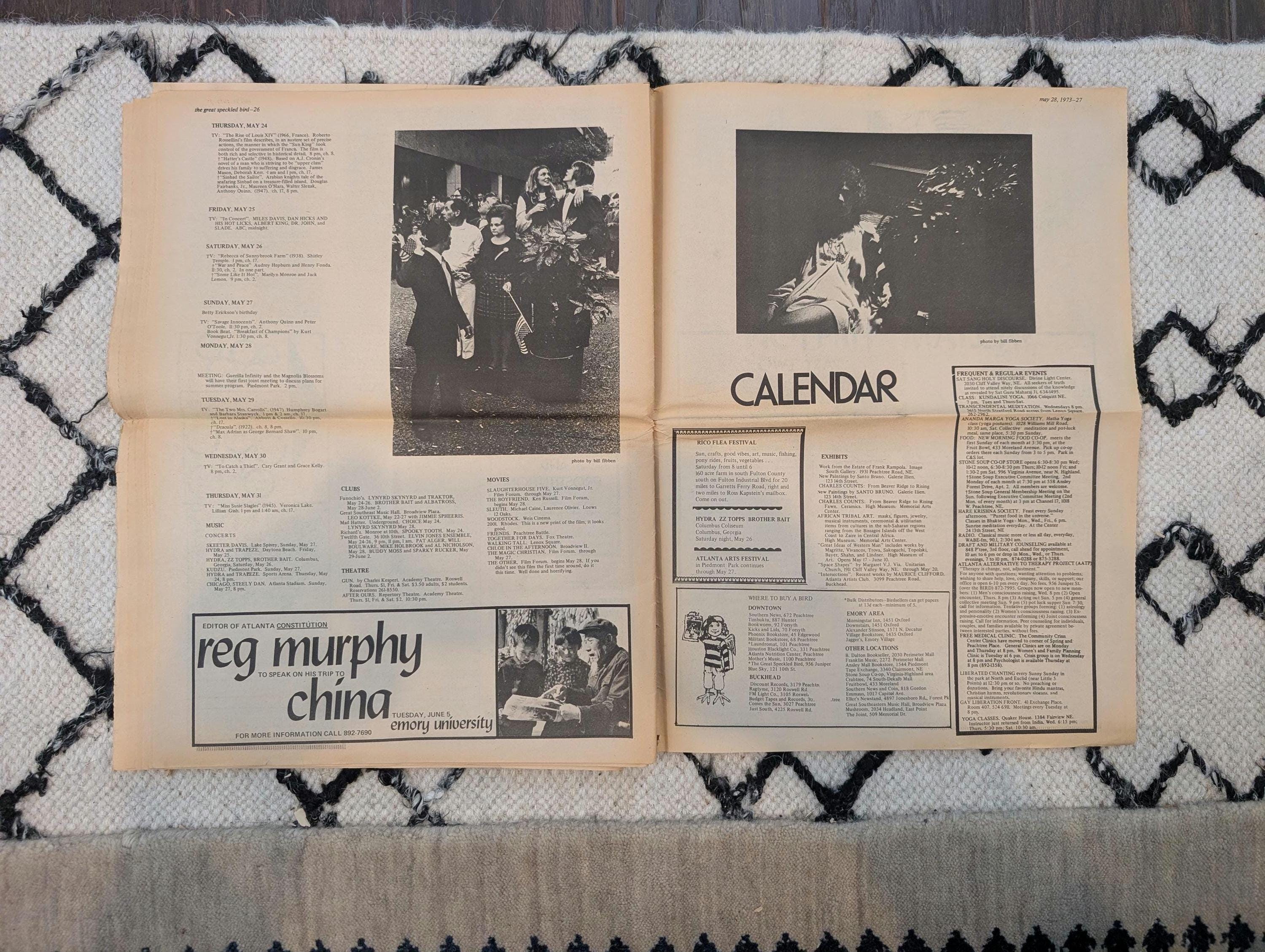 The Great Speckled Bird May 28, 1973 • Jane Fonda on POWs • Howard Moore & Metro Desegregation • African Liberation Day • Atlanta Undergroun