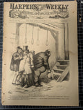Harper’s Weekly – October 21, 1871 – Complete w/ Supplement (24 pp) | Chicago Before the Fire Double-Page, Nast “Brains” Cartoon, Mont Cenis