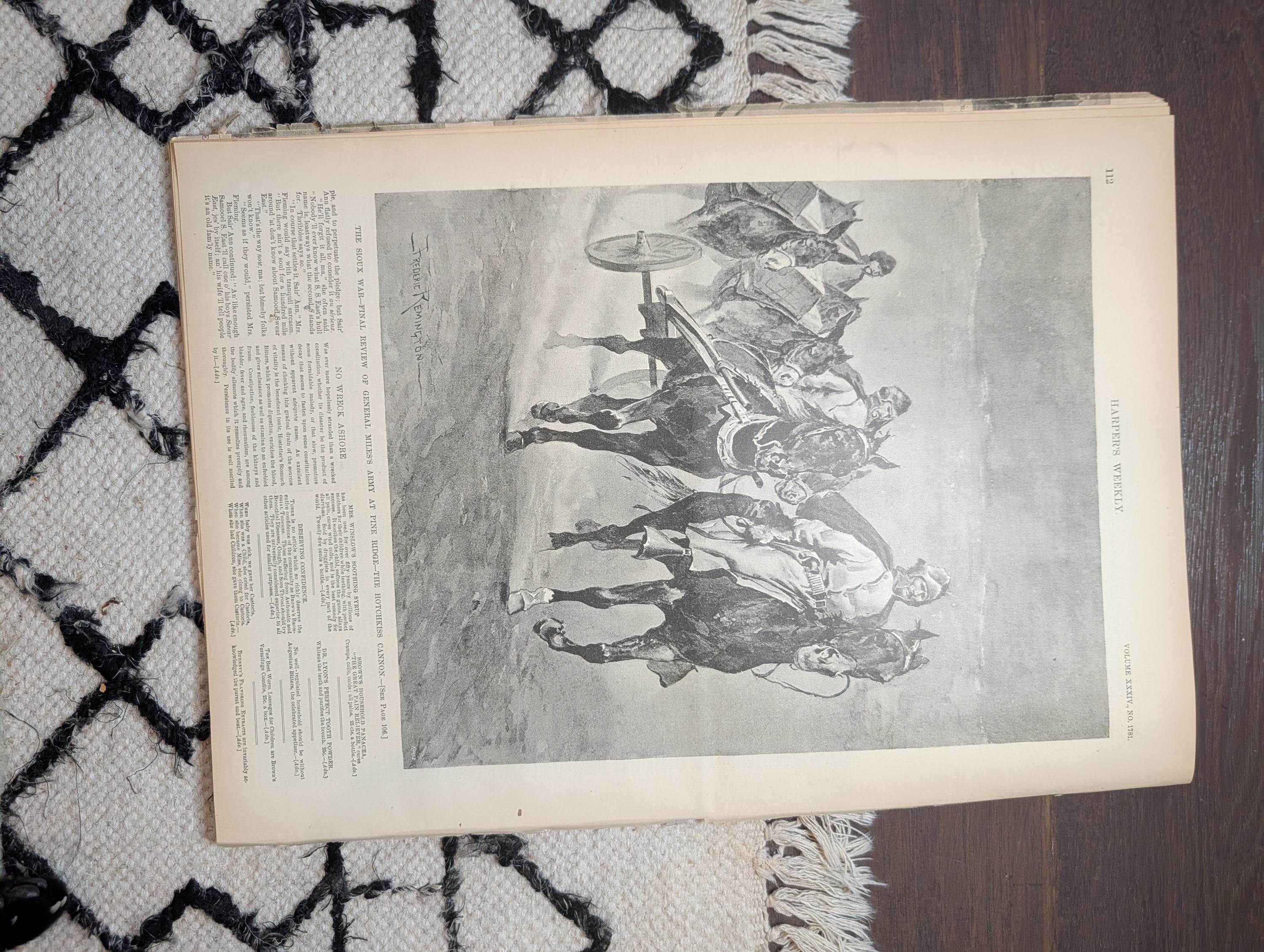 1891 Remington Wounded Knee Story, Gen. Miles Final Review, Fire Boat — Feb 7