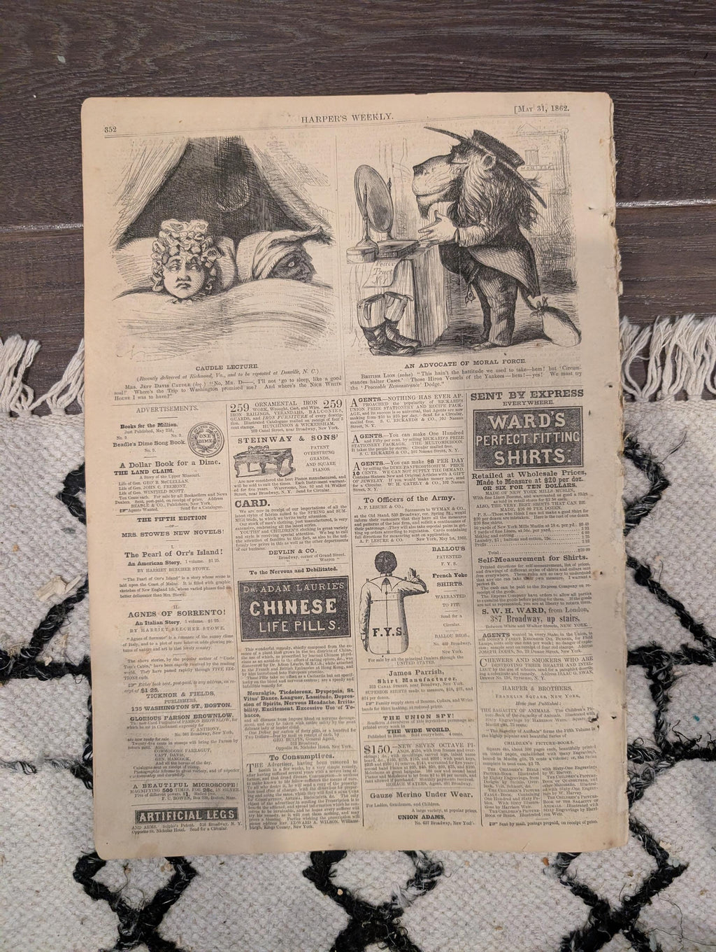 Harper’s Weekly – May 31, 1862 – Balloon View of Fort Darling • Richmond Panoramic Centerfold • Naval Battles on the Mississippi