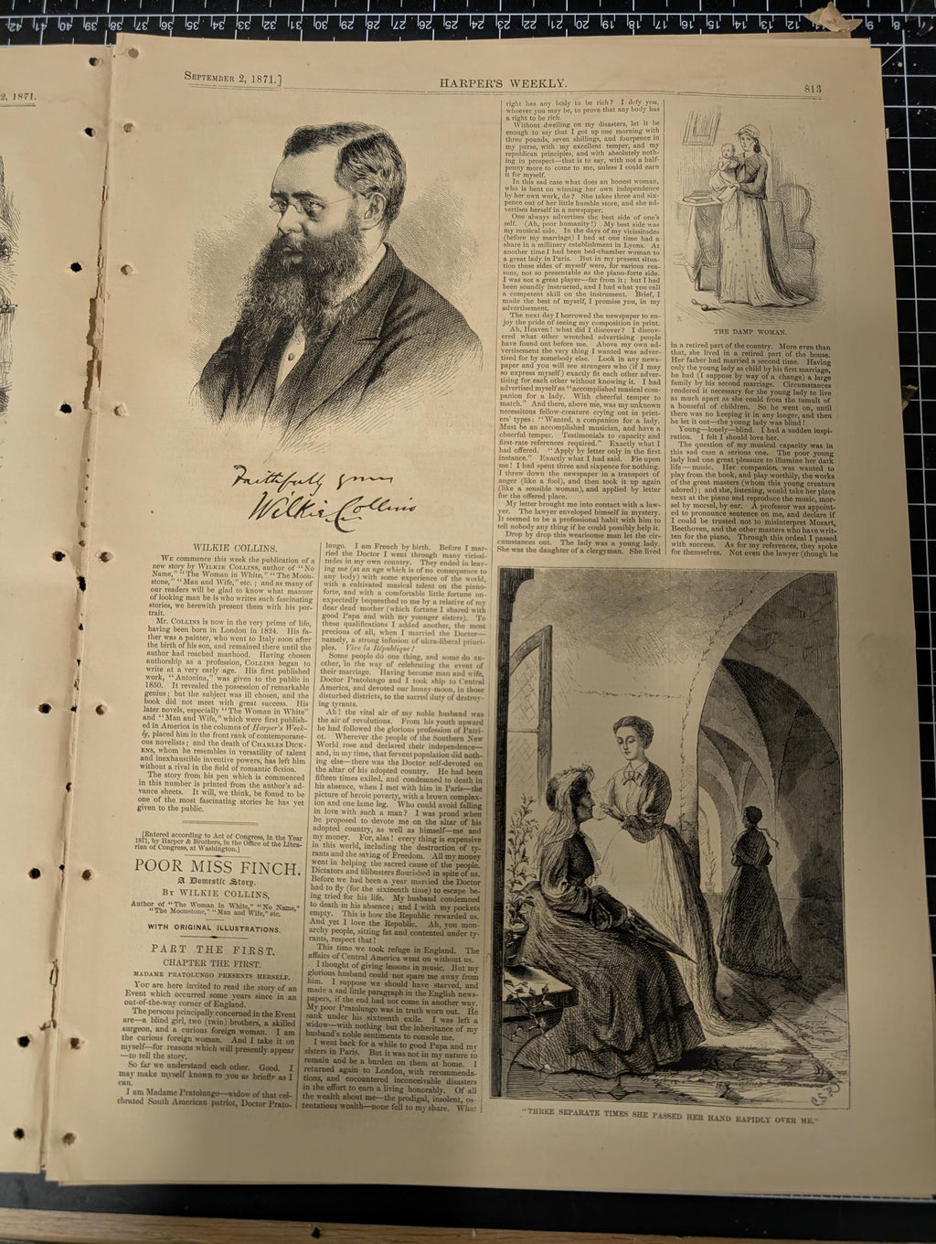 Harper’s Weekly – September 2, 1871 | Thomas Nast Cartoon, Wilkie Collins Portrait, Tammany Ring, “Summer Palaces” | Complete w/ Supplement