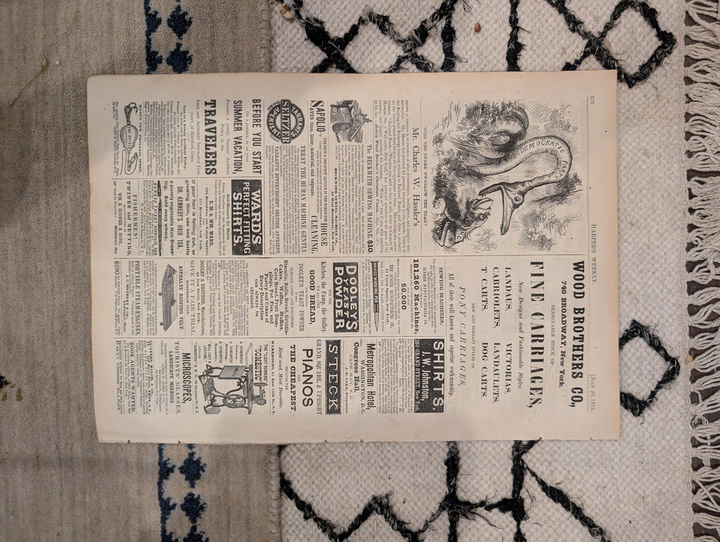 1872 Diamond Fields South Africa Harper's Weekly July 20 Thomas Nast