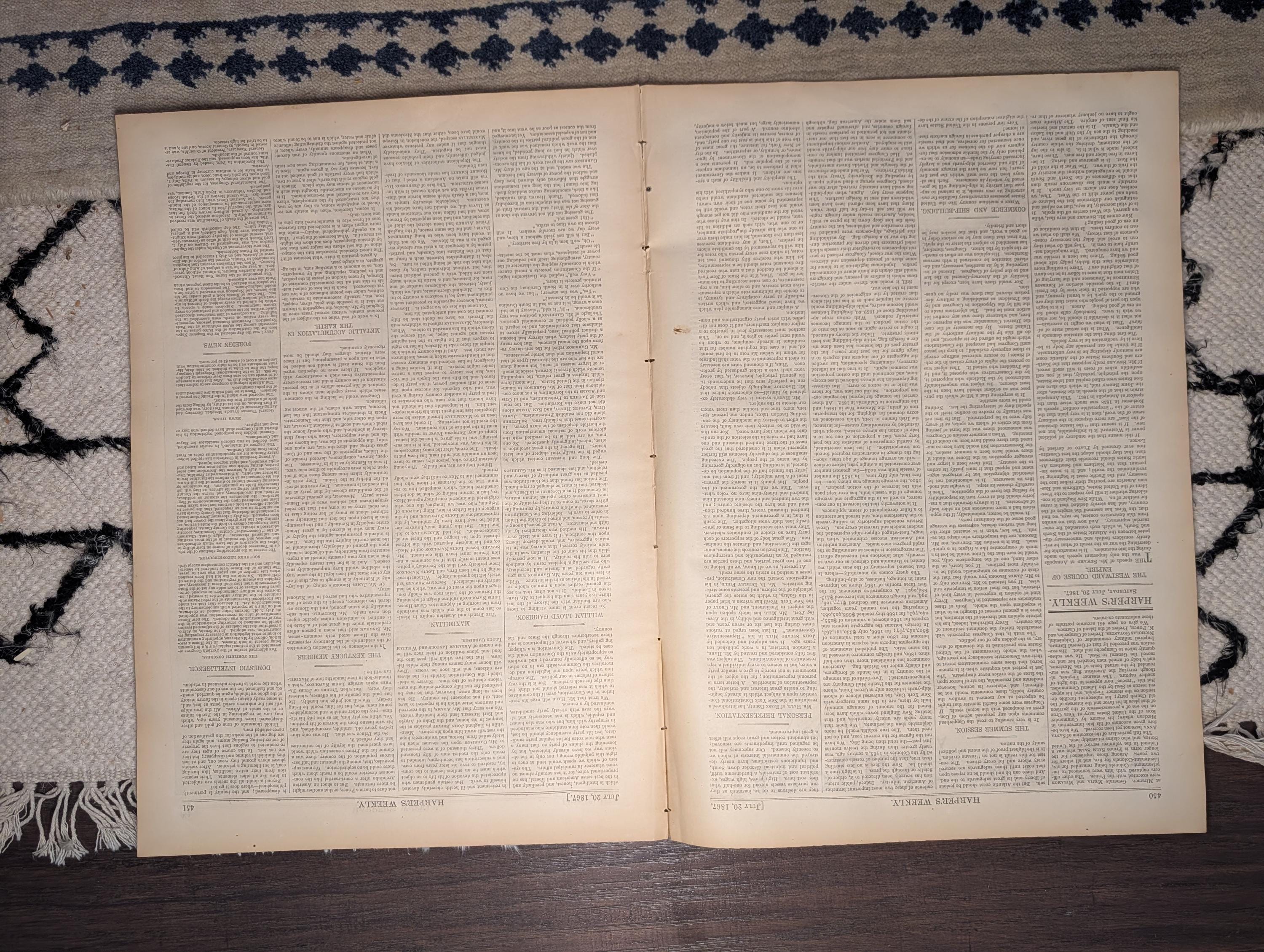 1867 Admiral Farragut's Flagship, Maximilian of Mexico, Scottish Games — Jul 20