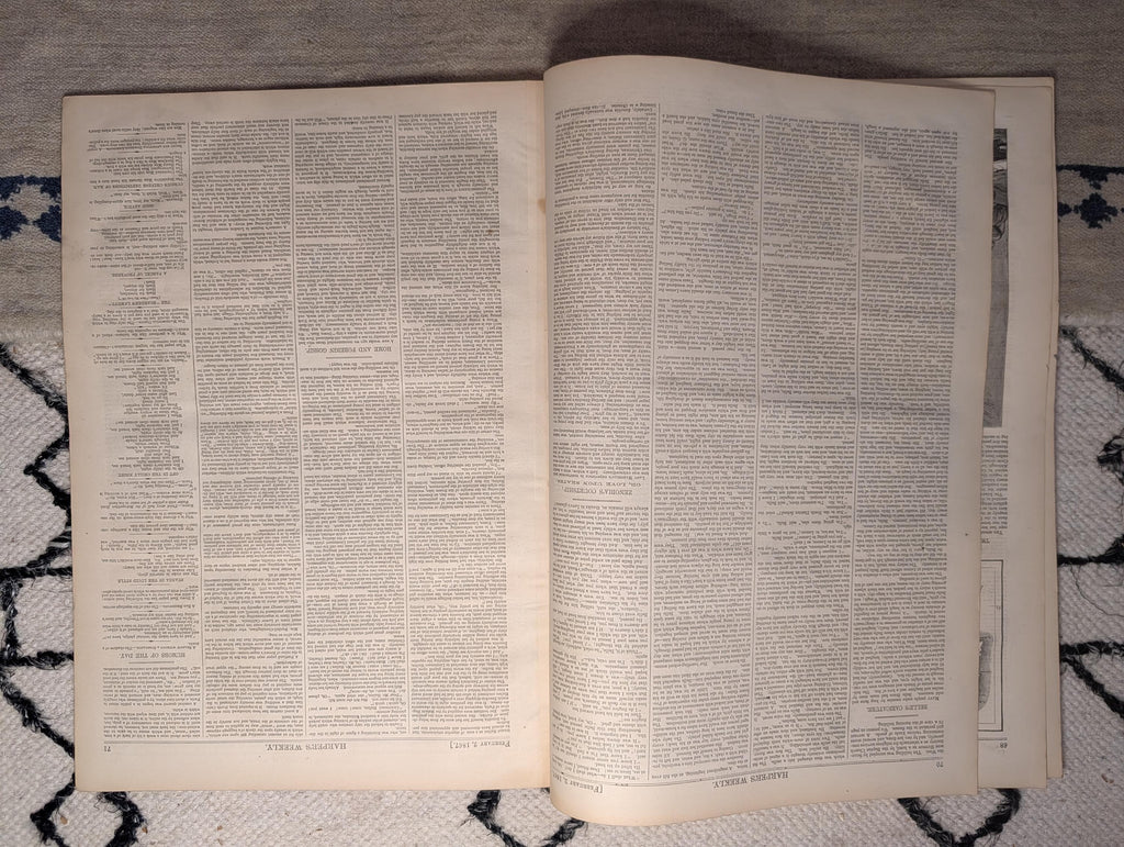 1867 Cotton Plantation Black Workers Centerfold, Crete War — Feb 2