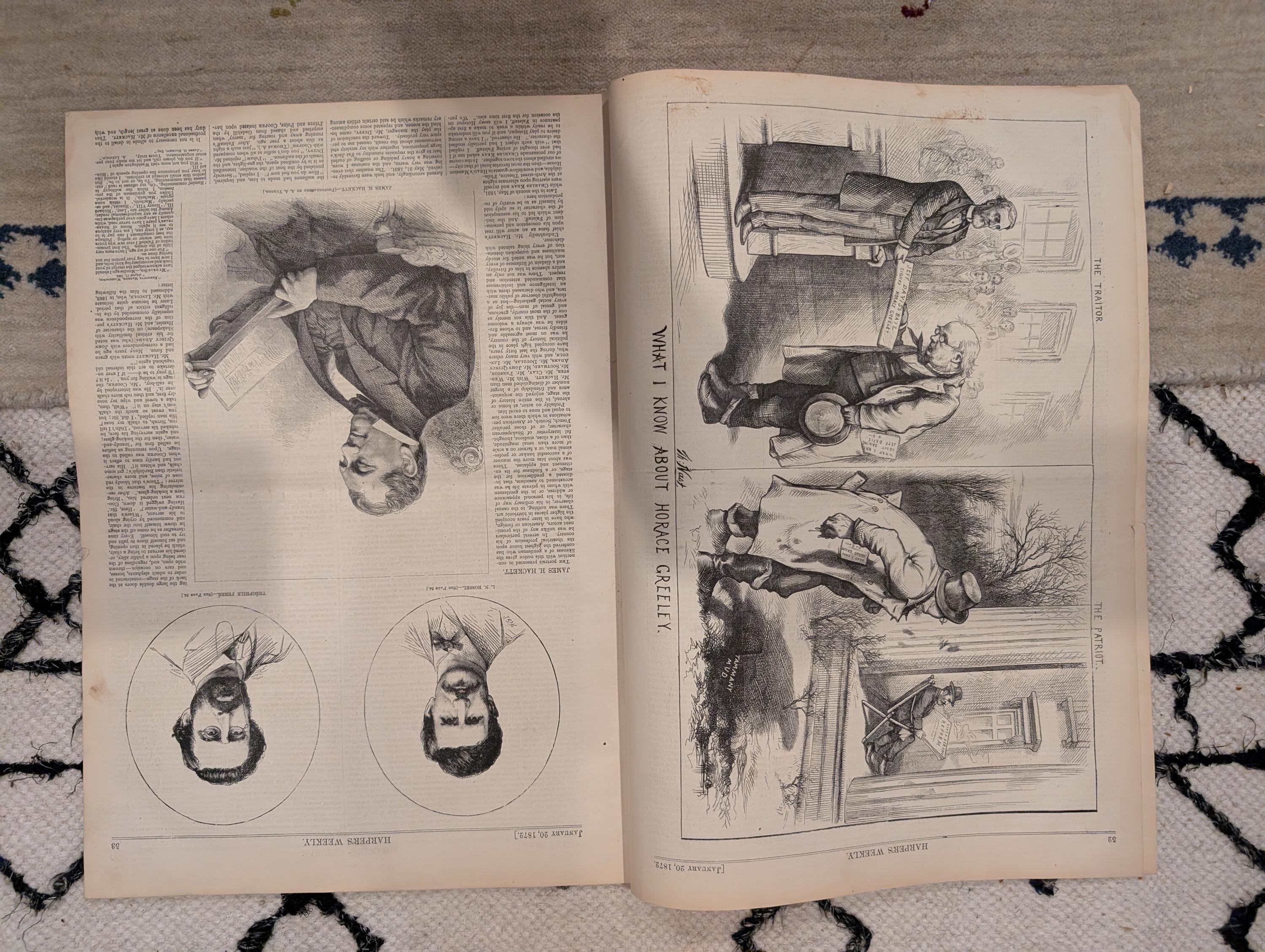 1872 James Fisk Harper's Weekly January 20 Home for Lost Dogs