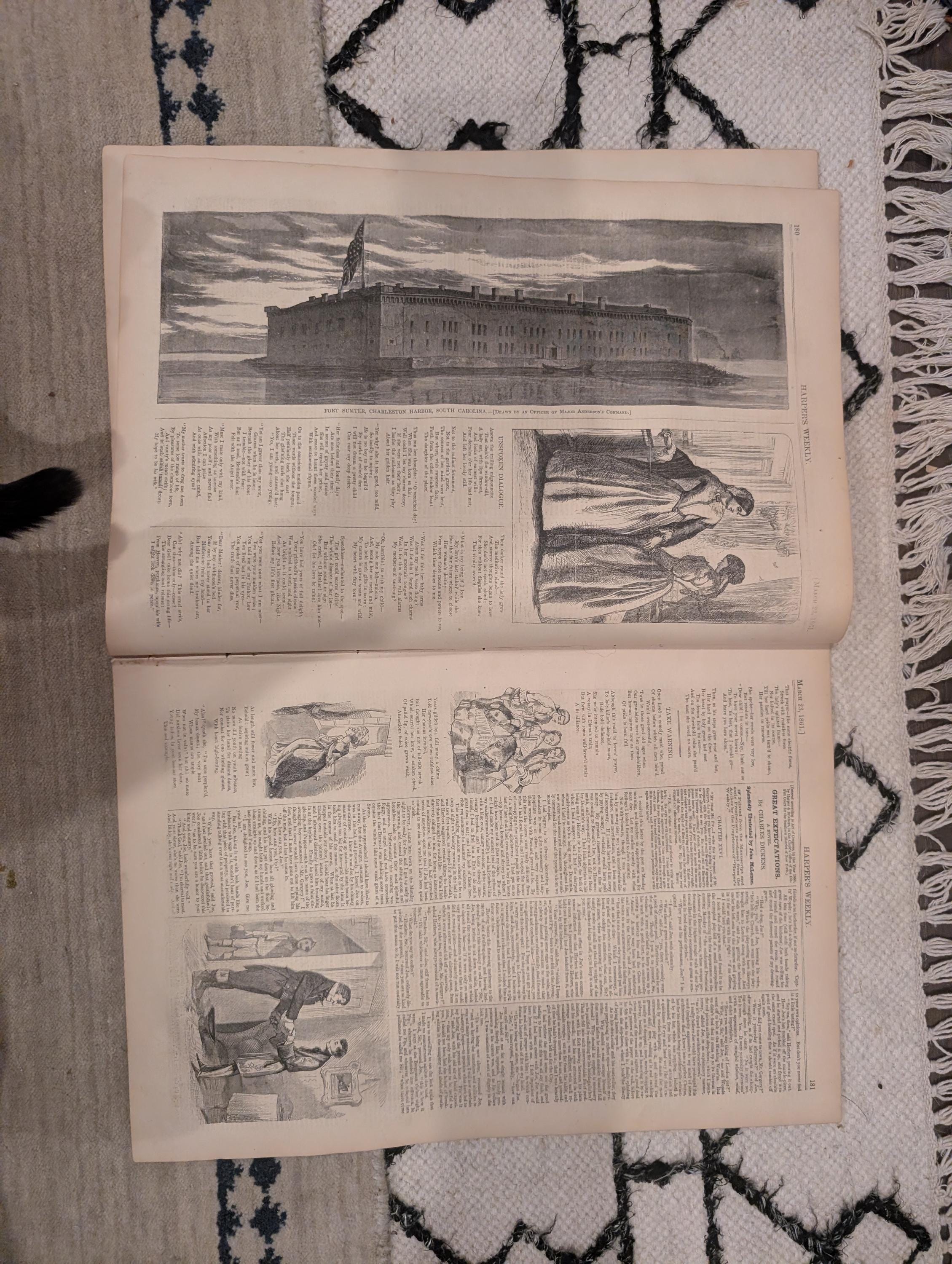 1861 The Alamo San Antonio Harper's Weekly March 23 General Twiggs