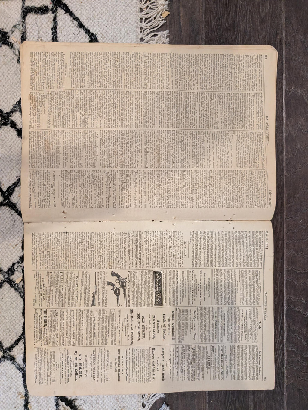 Harper’s Weekly – May 10, 1862 – War on the Mississippi • Capture of New Orleans • Massive Mississippi Map • Yorktown Centerfold