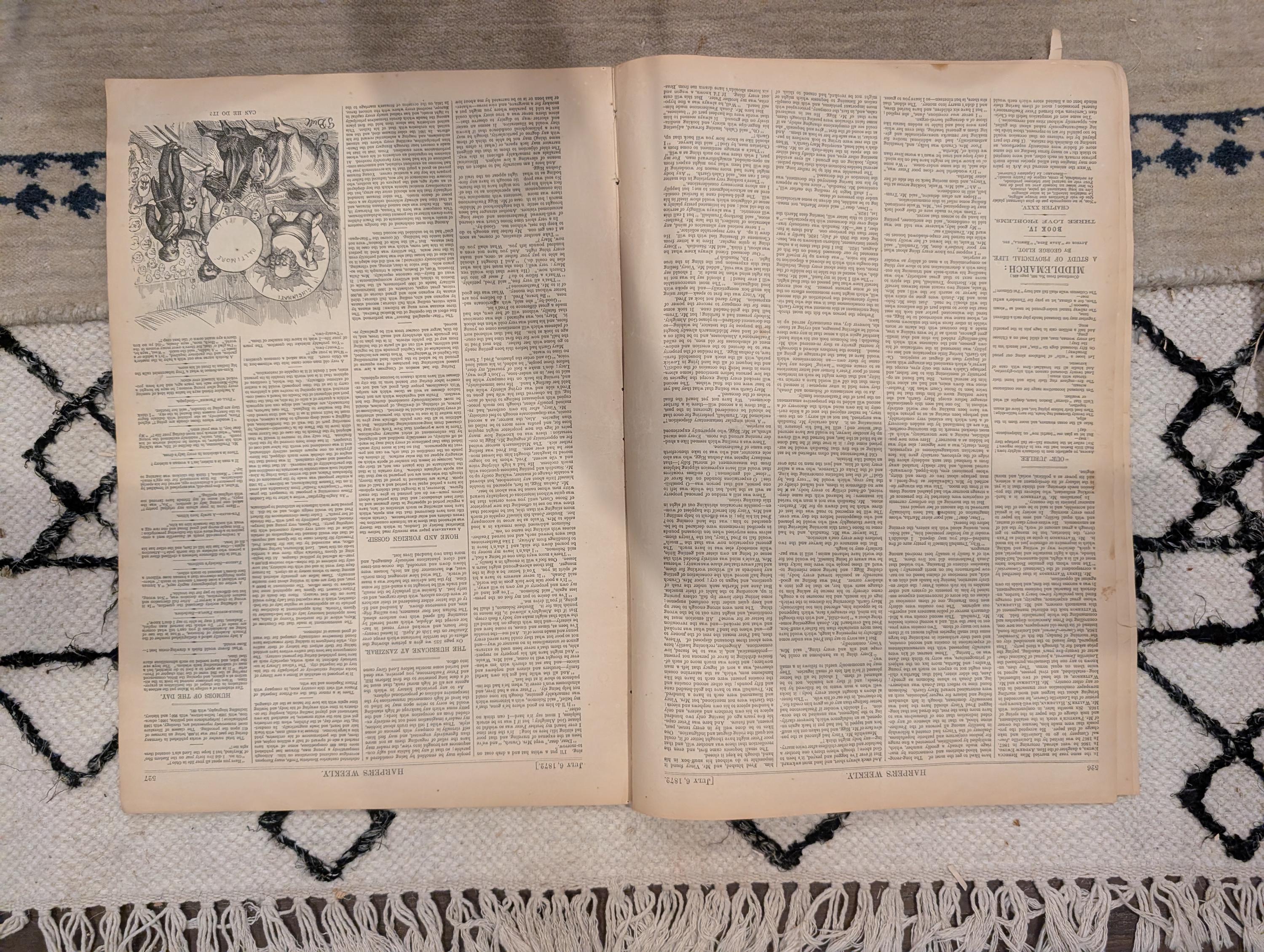 1872 Central Synagogue NYC Harper's Weekly July 06 Winslow Homer Making Hay