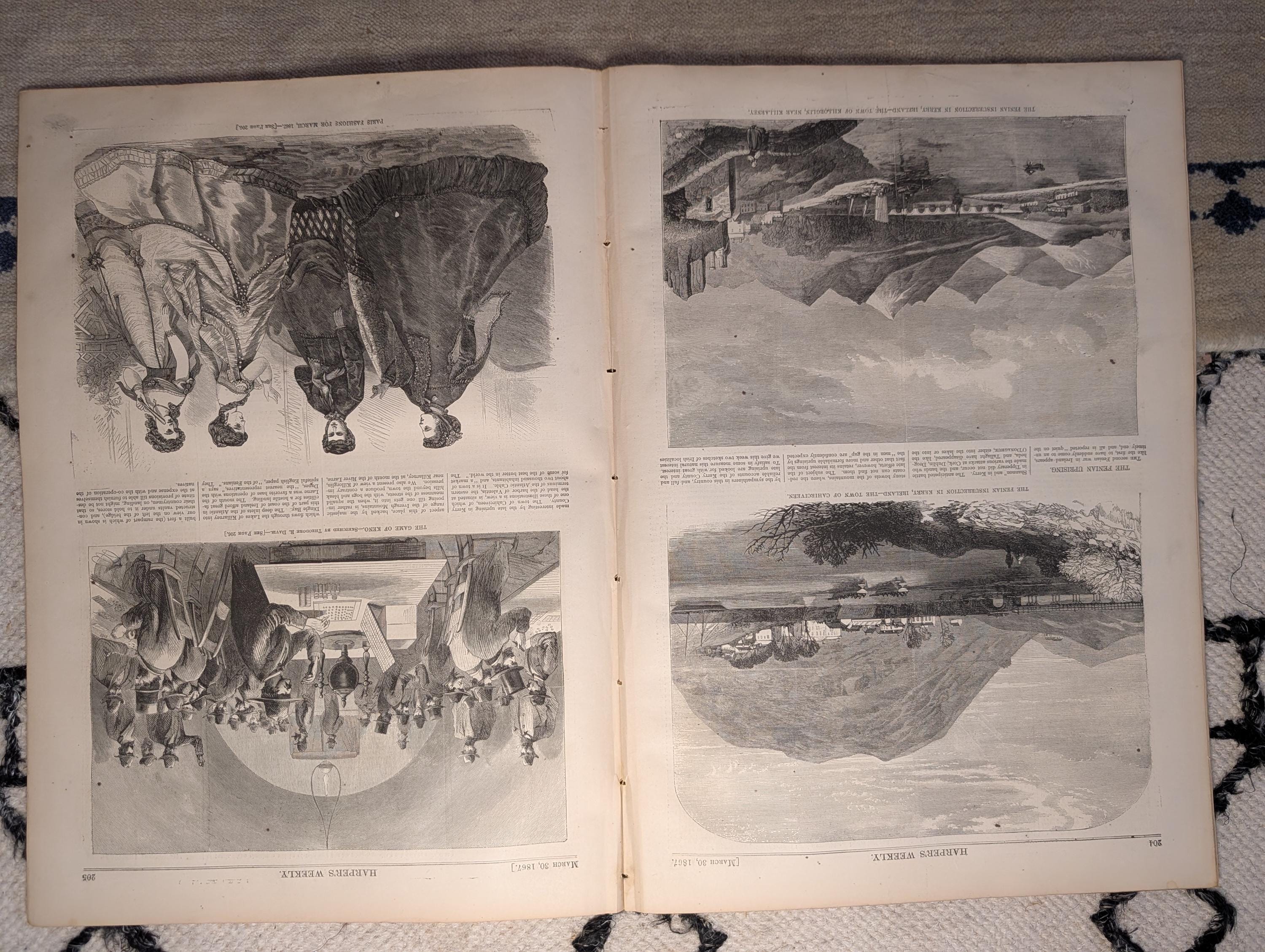 1867 Nast "Amphitheatrum Johnsonianum," Freedmen's Schools Atlanta — Mar 30