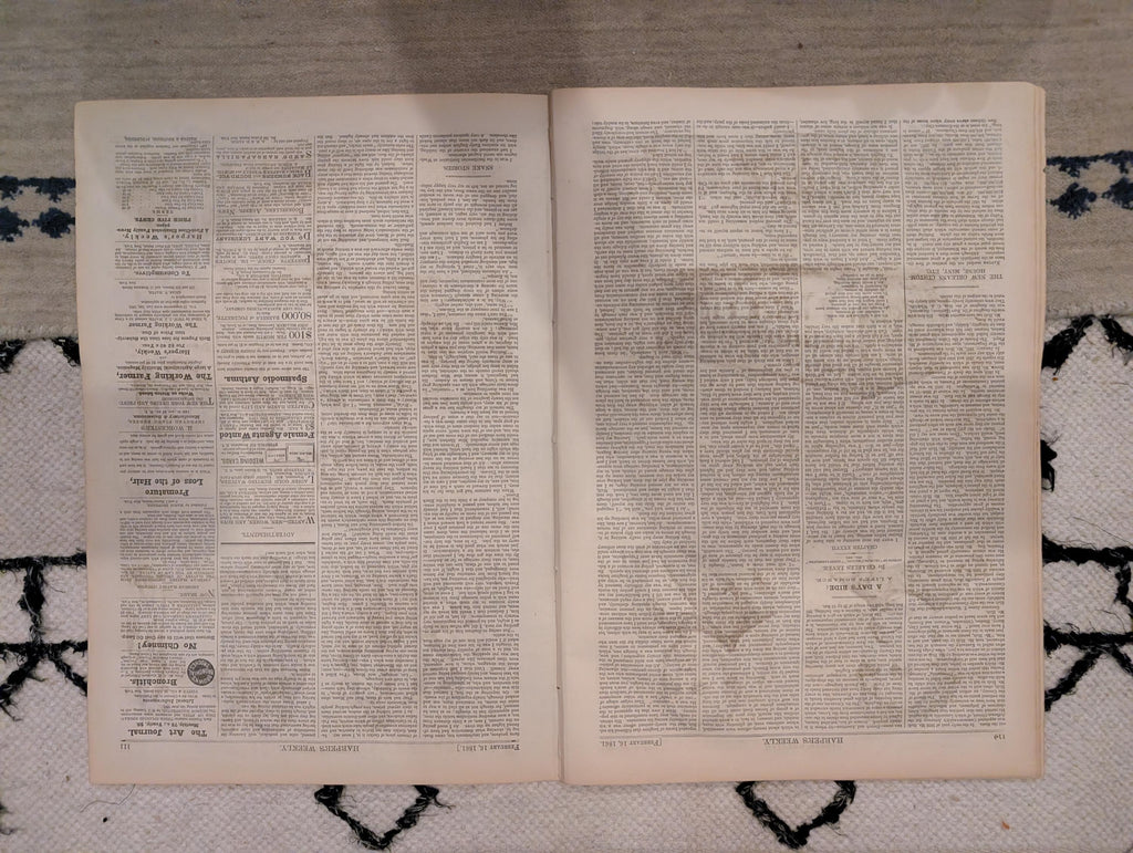 1861 Saint Valentine's Day Harper's Weekly Feb 16 Fort Sumter New Orleans