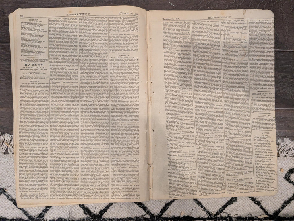 Harper’s Weekly – December 20, 1862 – Fredericksburg Centerfold • Dickens Story • Minnesota Massacre Front Page