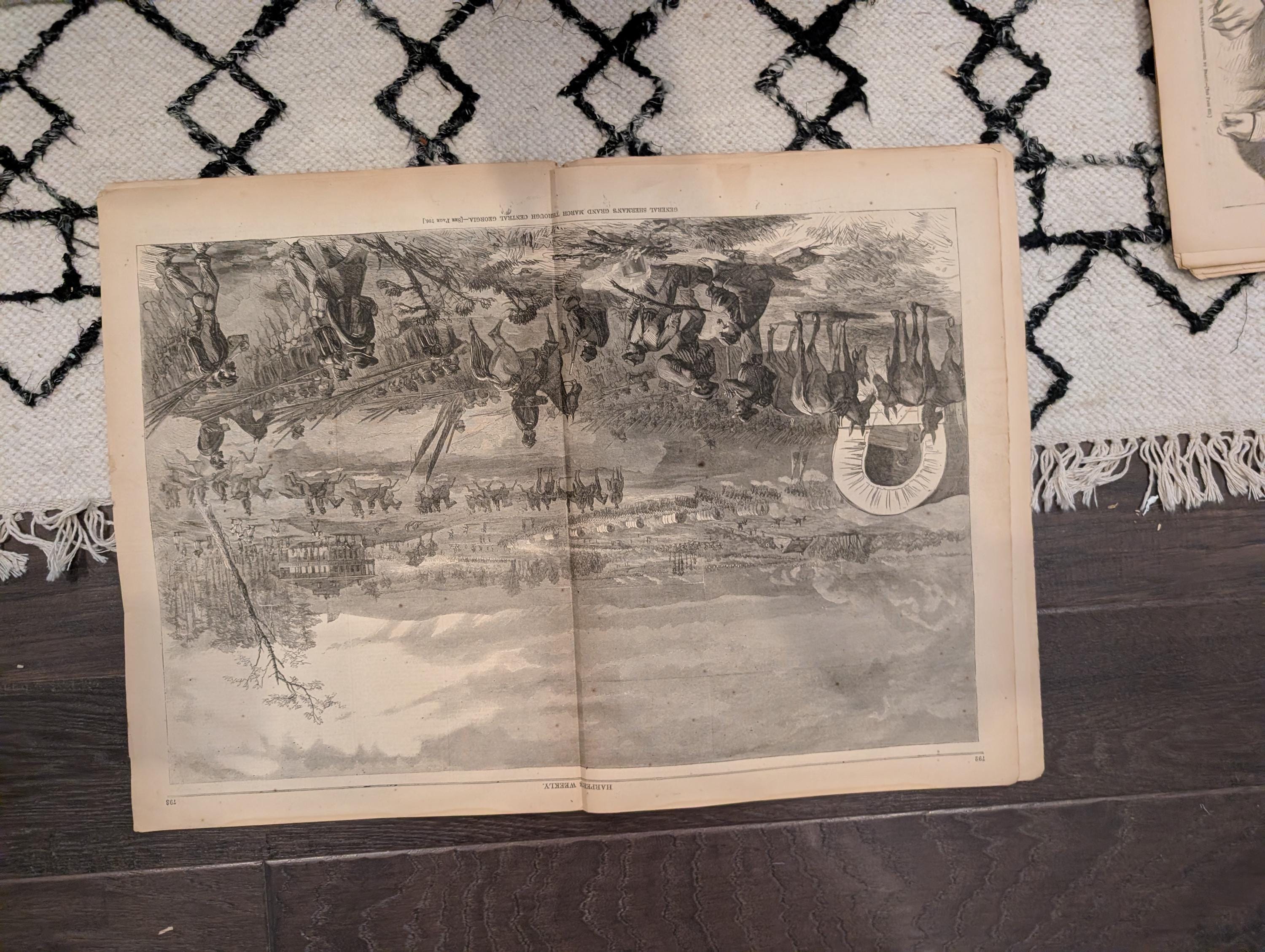 1864 Sherman's March Georgia Harper's Weekly December 10 Prisoners Exchanged