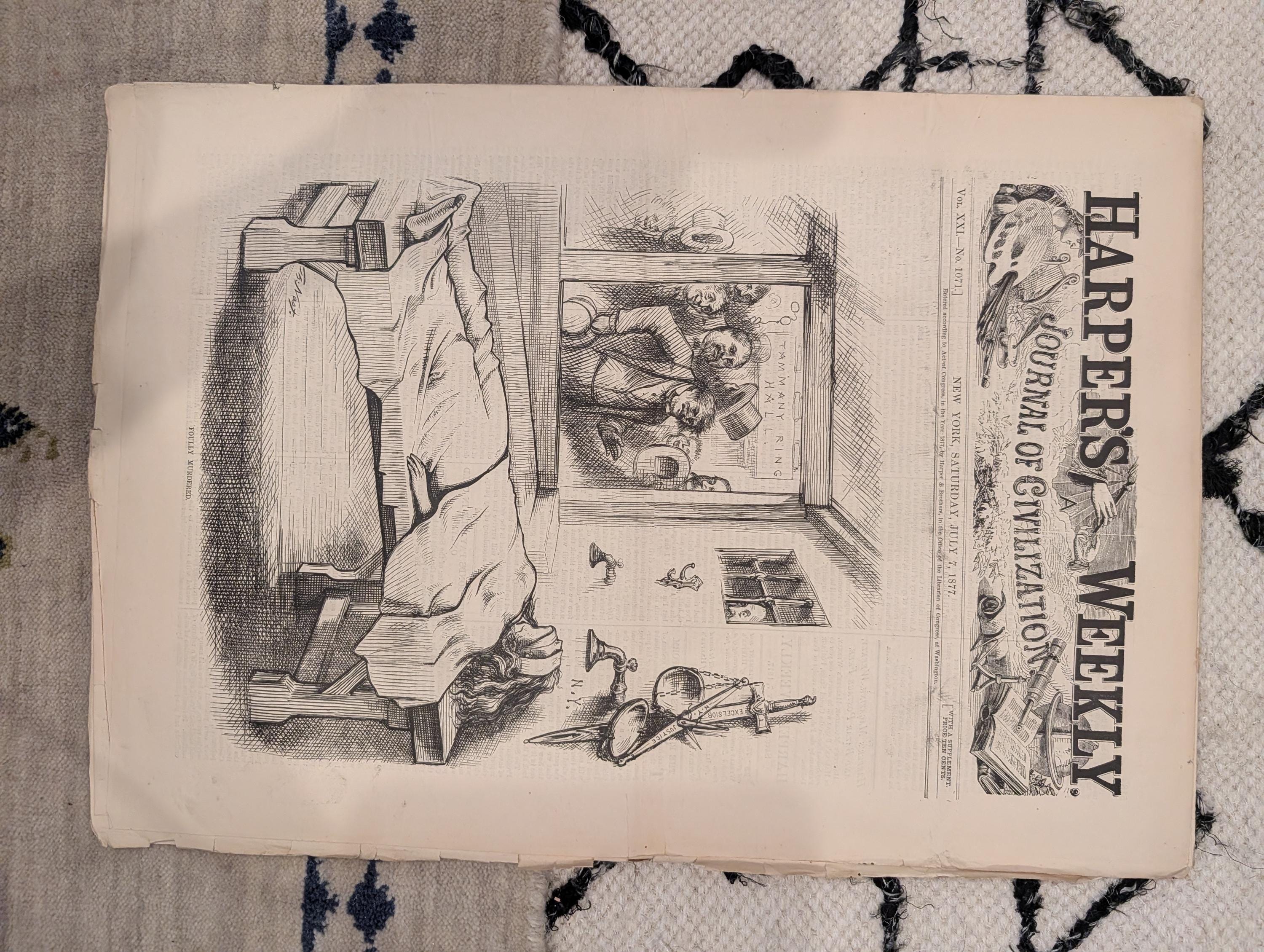 1877 Molly Maguires Hanged, Nast Liberty Morgue, Cossack Camp — Jul 7