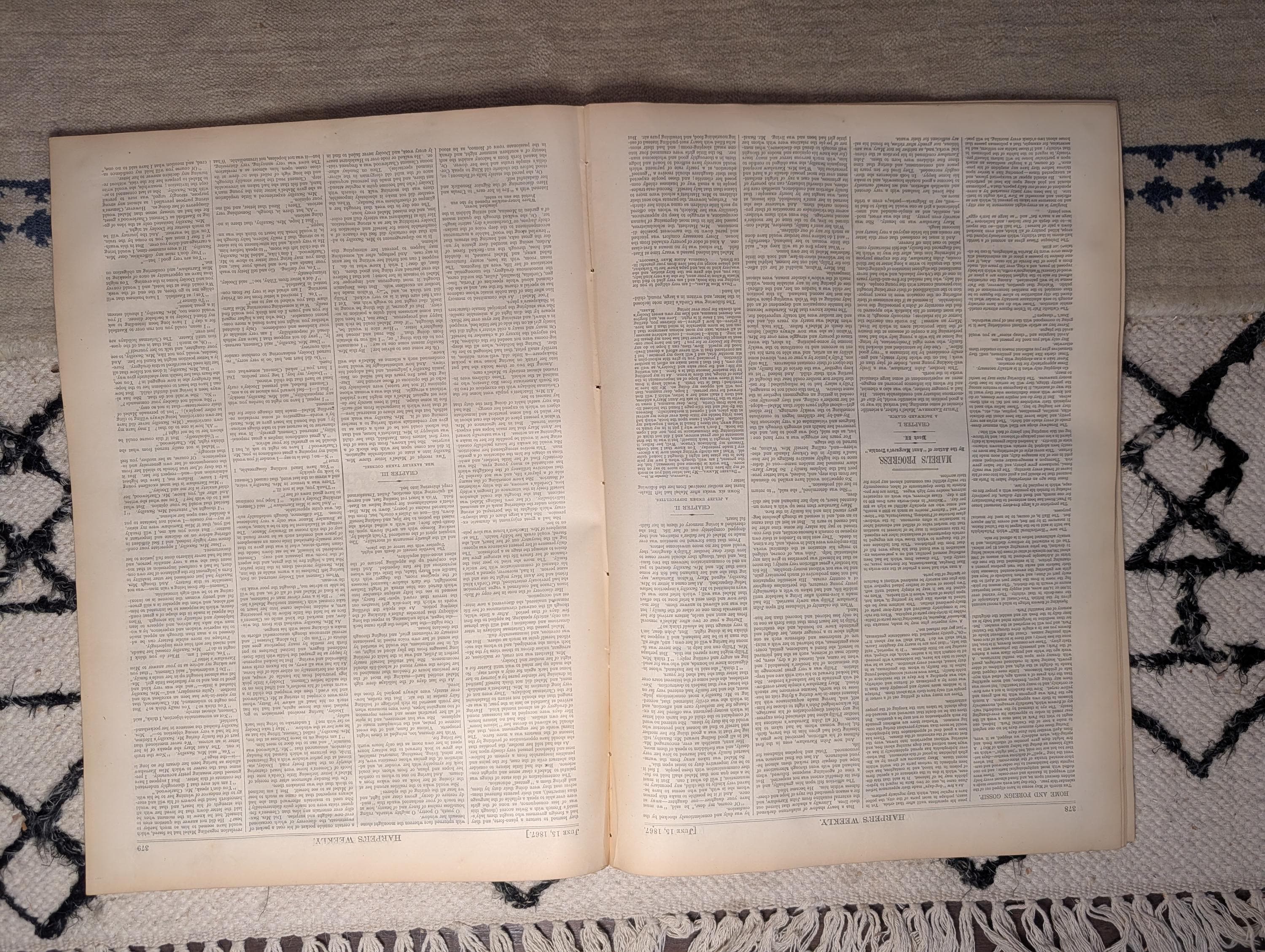 1867 Kansas Pacific Railroad Scenes, Nast "Infanticide," Japanese Acrobat Jun 15