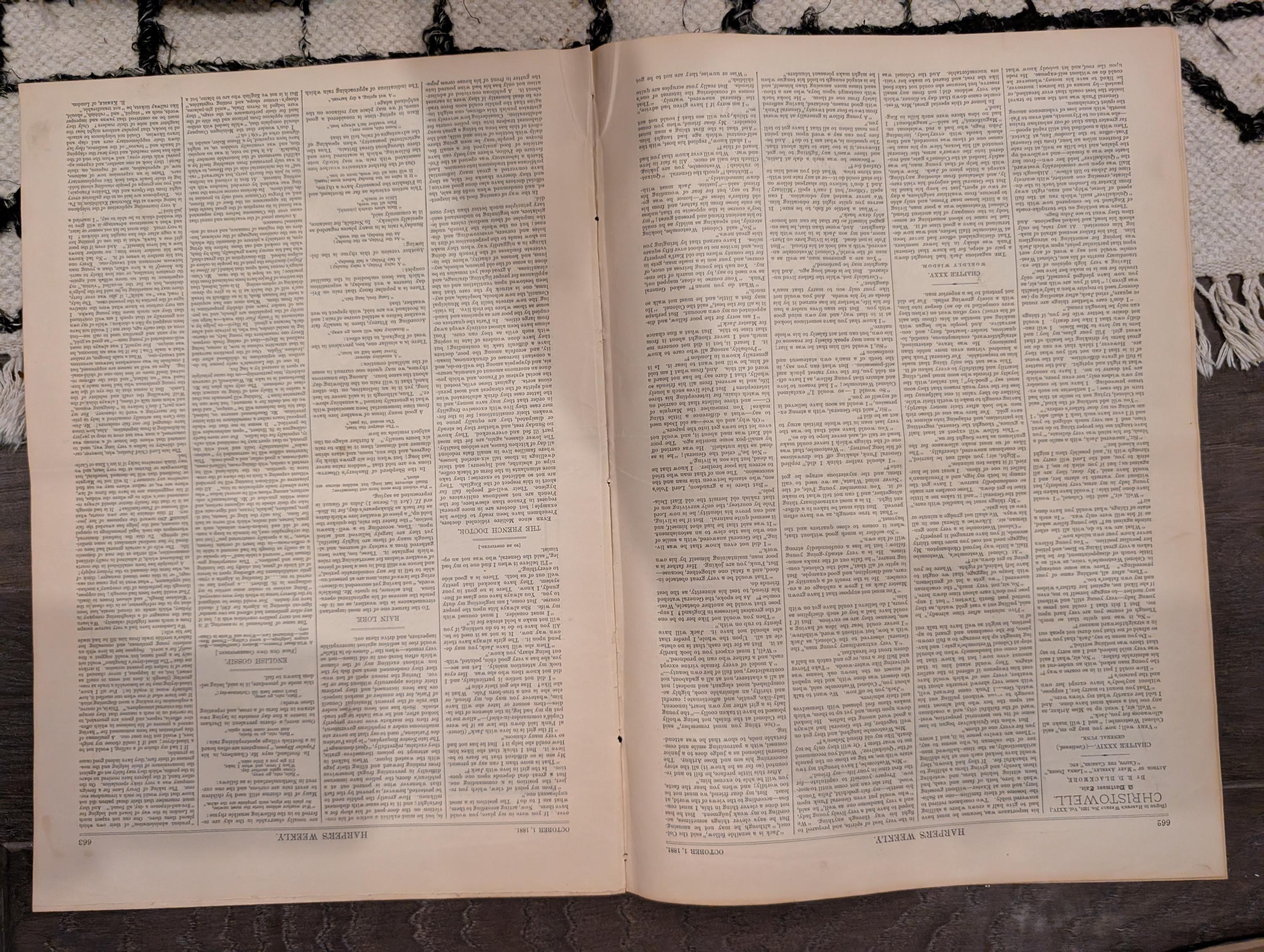 1881 Nast Weeping Liberty, Garfield Death Bed, Arthur Takes Oath, Mother — Oct 1